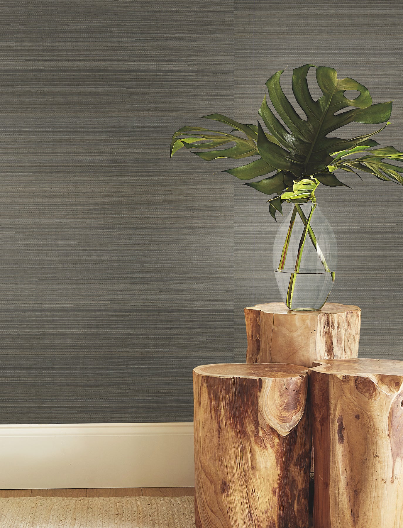 Tailored Abaca wallpaper in walnut color - pattern number GRL88407 - by Ronald Redding in the Natural Palette Resource collection