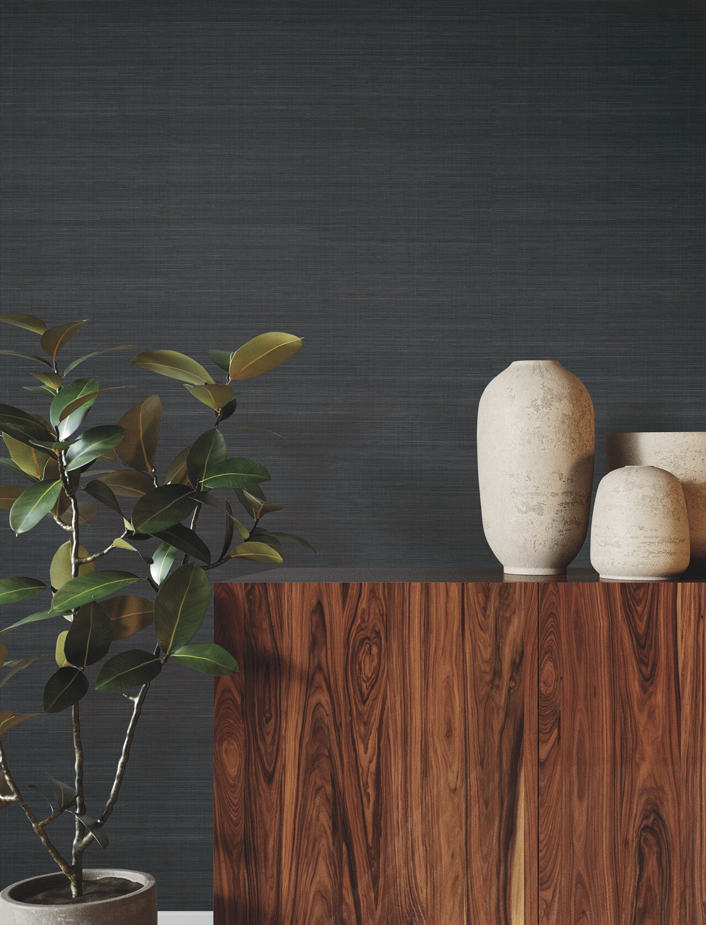 Sleek Abaca wallpaper in peppercorn color - pattern number GRL88464 - by Ronald Redding in the Natural Palette Resource collection