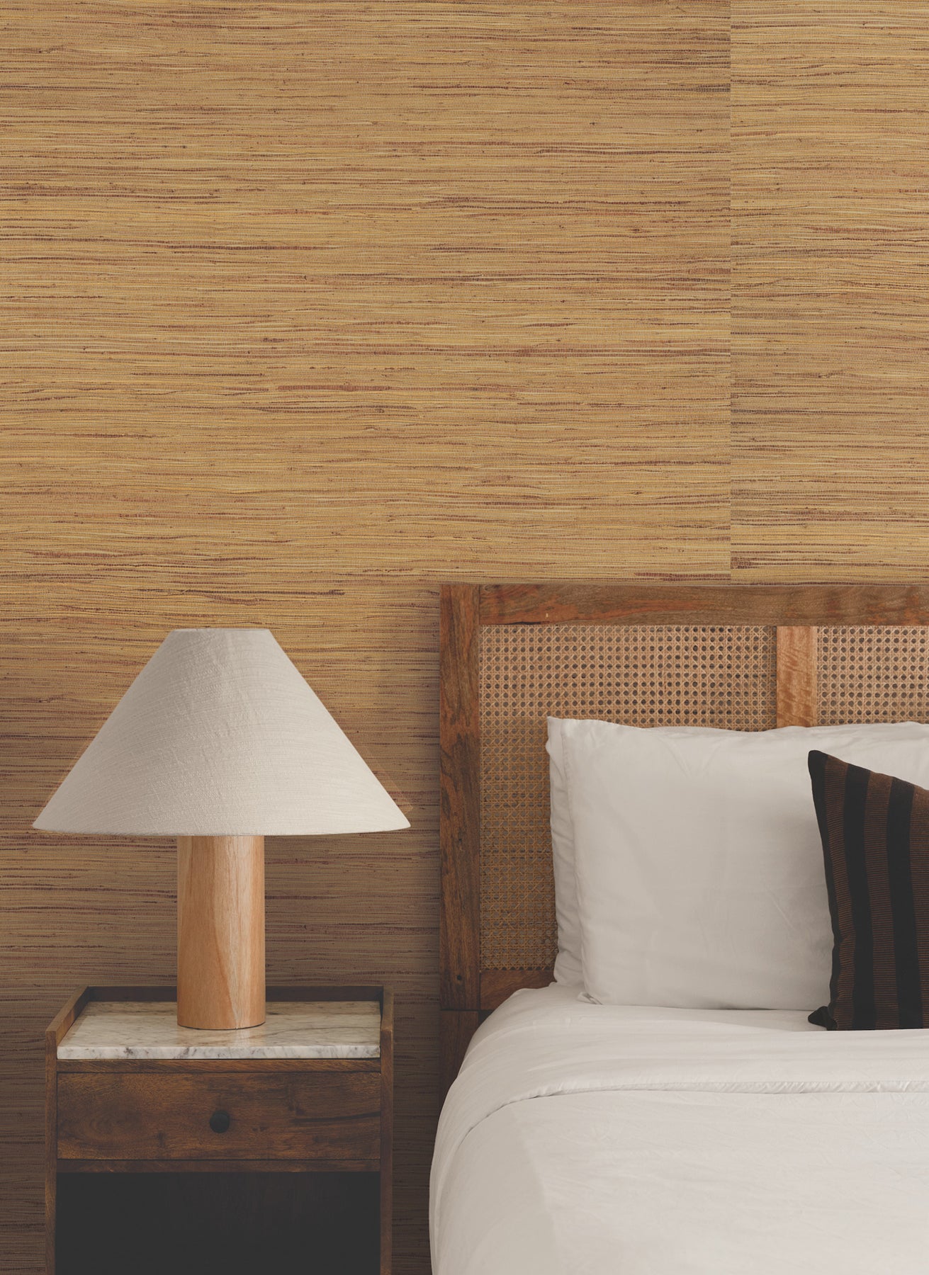 Multicolored Hemp wallpaper in dorset gold color - pattern number GRL88469 - by Ronald Redding in the Natural Palette Resource collection