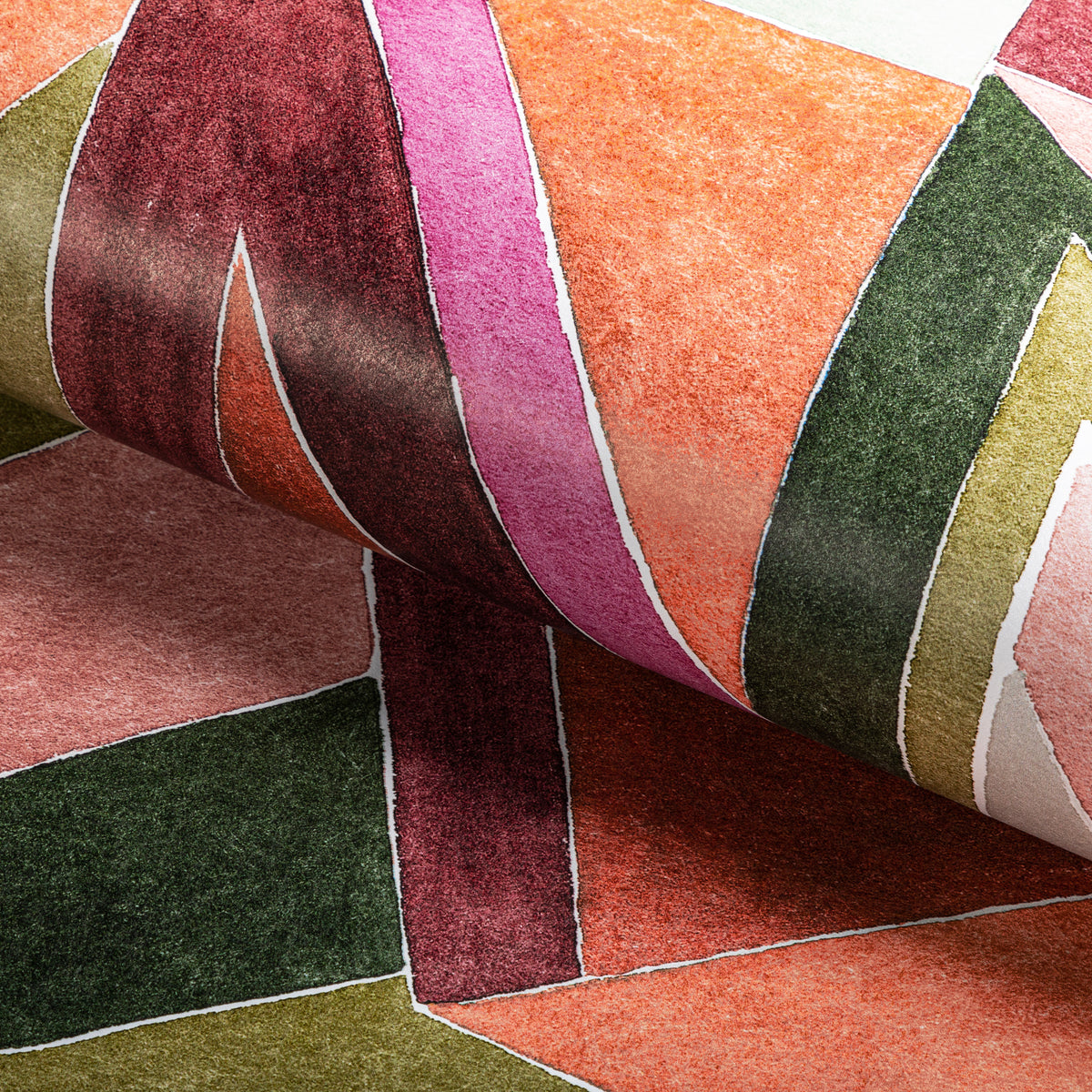 Roulade Wallpaper in Rose/Leaf color - pattern number GWP-3727.73.0 - by Lee Jofa Modern in the Rhapsody collection