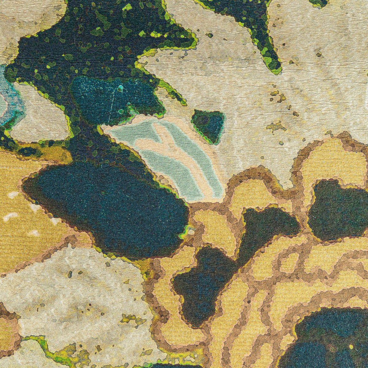 Arioso Wallpaper in Marine/Citron color - pattern number GWP-3729.450.0 - by Lee Jofa Modern in the Rhapsody collection