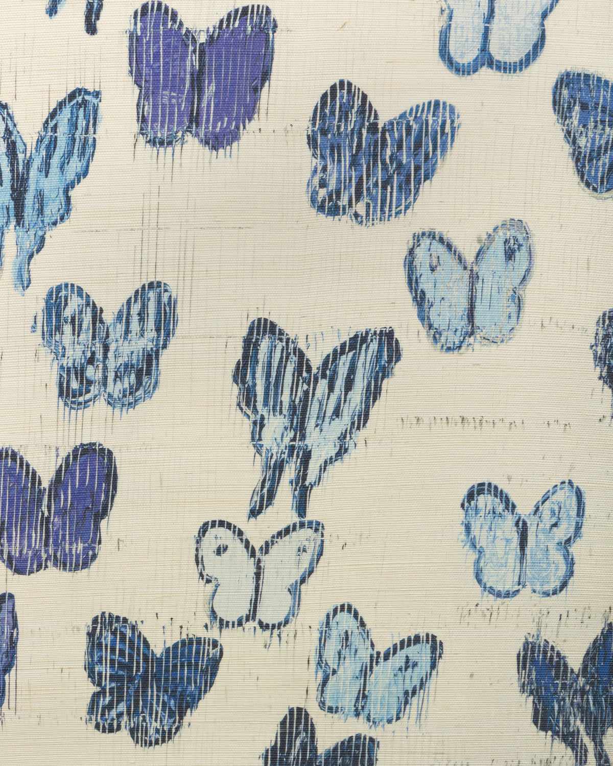 Flutter Sisal Wallpaper in The Blues color - pattern number GWP-3746.513.0 - by Lee Jofa Modern in the Hunt Slonem Belle Terre collection