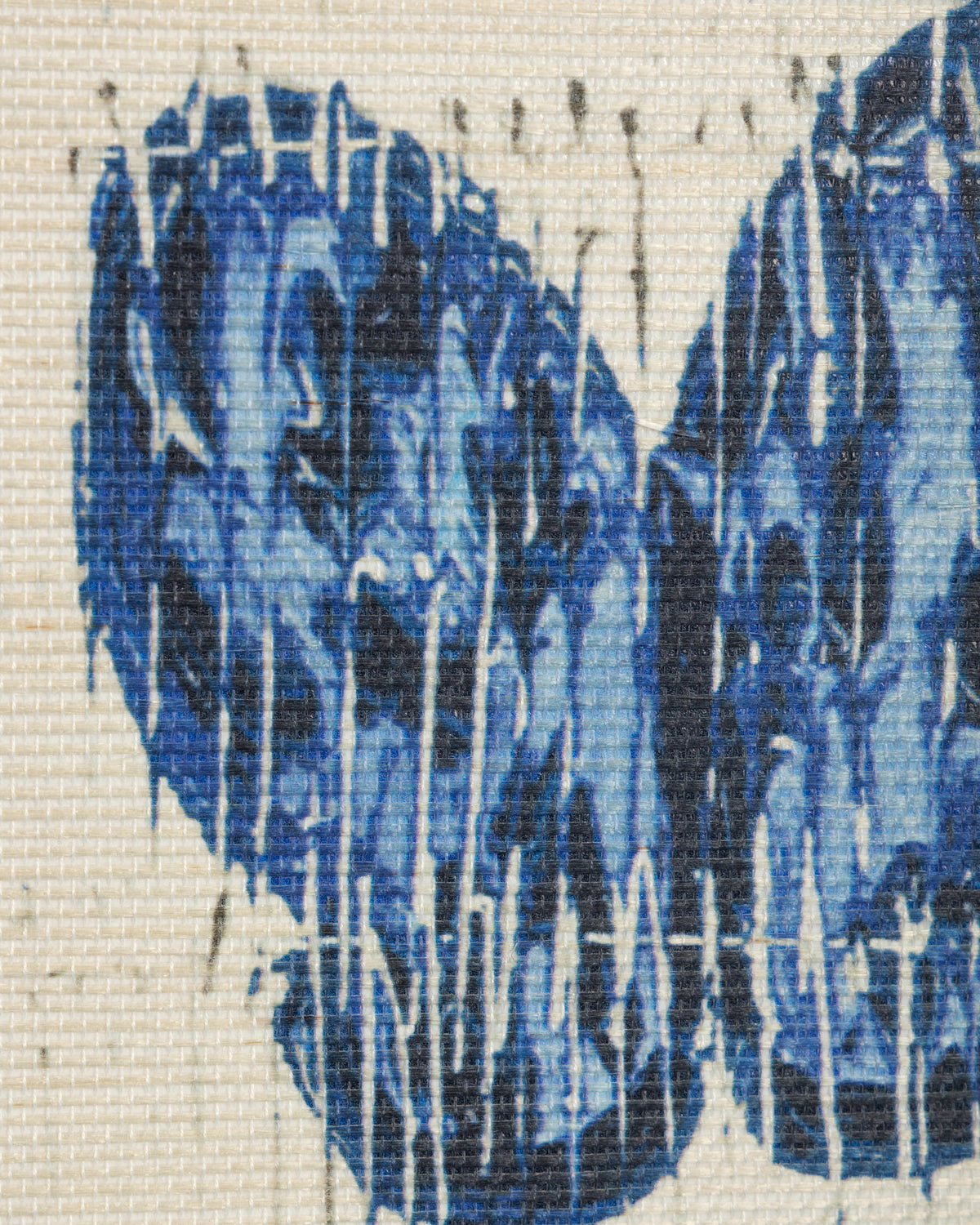 Flutter Sisal Wallpaper in The Blues color - pattern number GWP-3746.513.0 - by Lee Jofa Modern in the Hunt Slonem Belle Terre collection