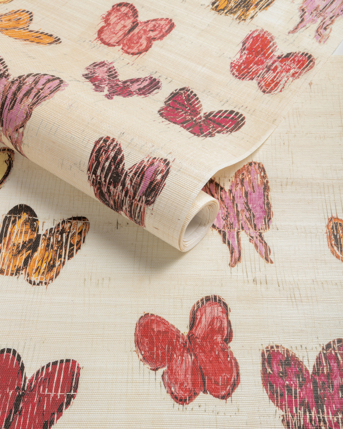 Flutter Sisal Wallpaper in Sunset color - pattern number GWP-3746.712.0 - by Lee Jofa Modern in the Hunt Slonem Belle Terre collection