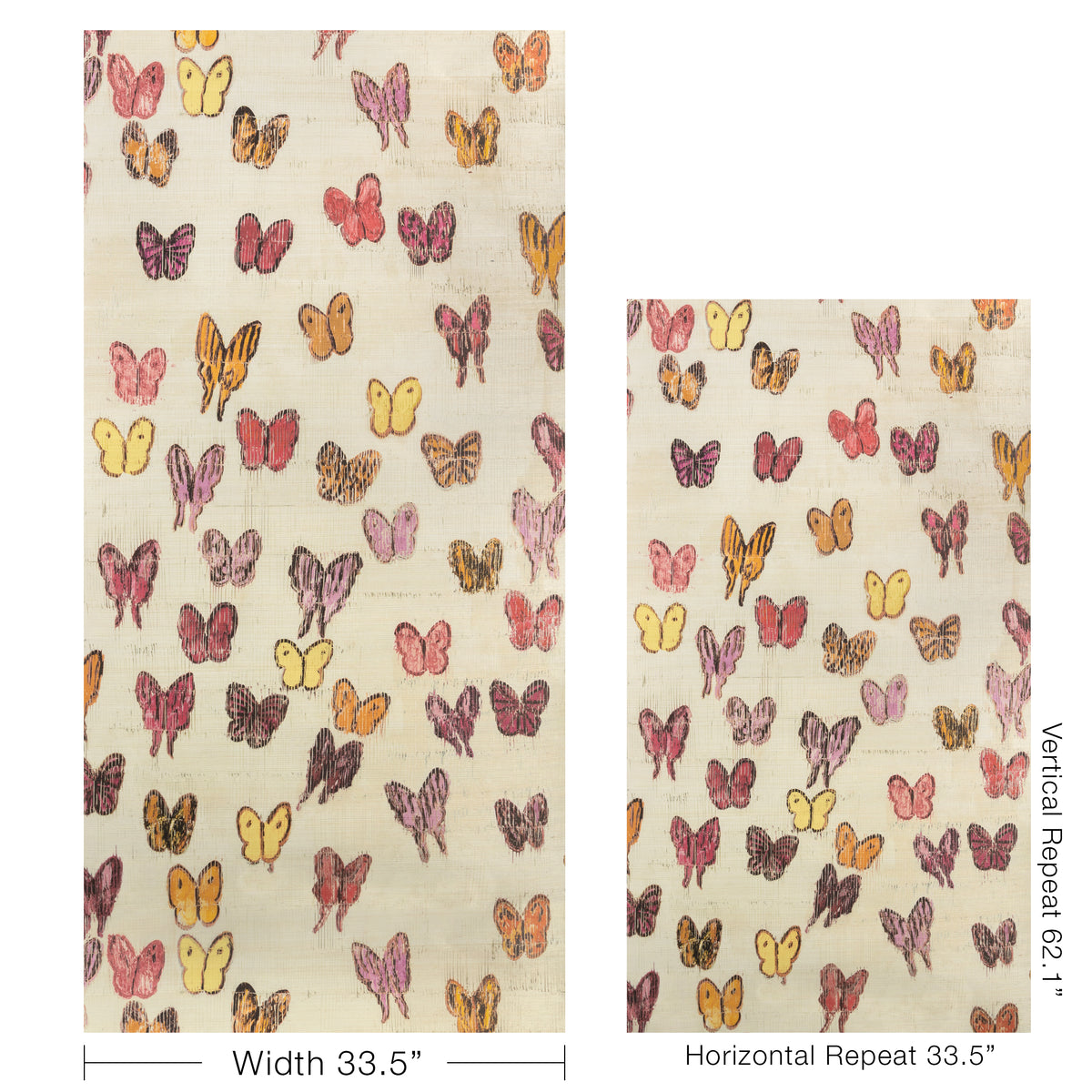 Flutter Sisal Wallpaper in Sunset color - pattern number GWP-3746.712.0 - by Lee Jofa Modern in the Hunt Slonem Belle Terre collection