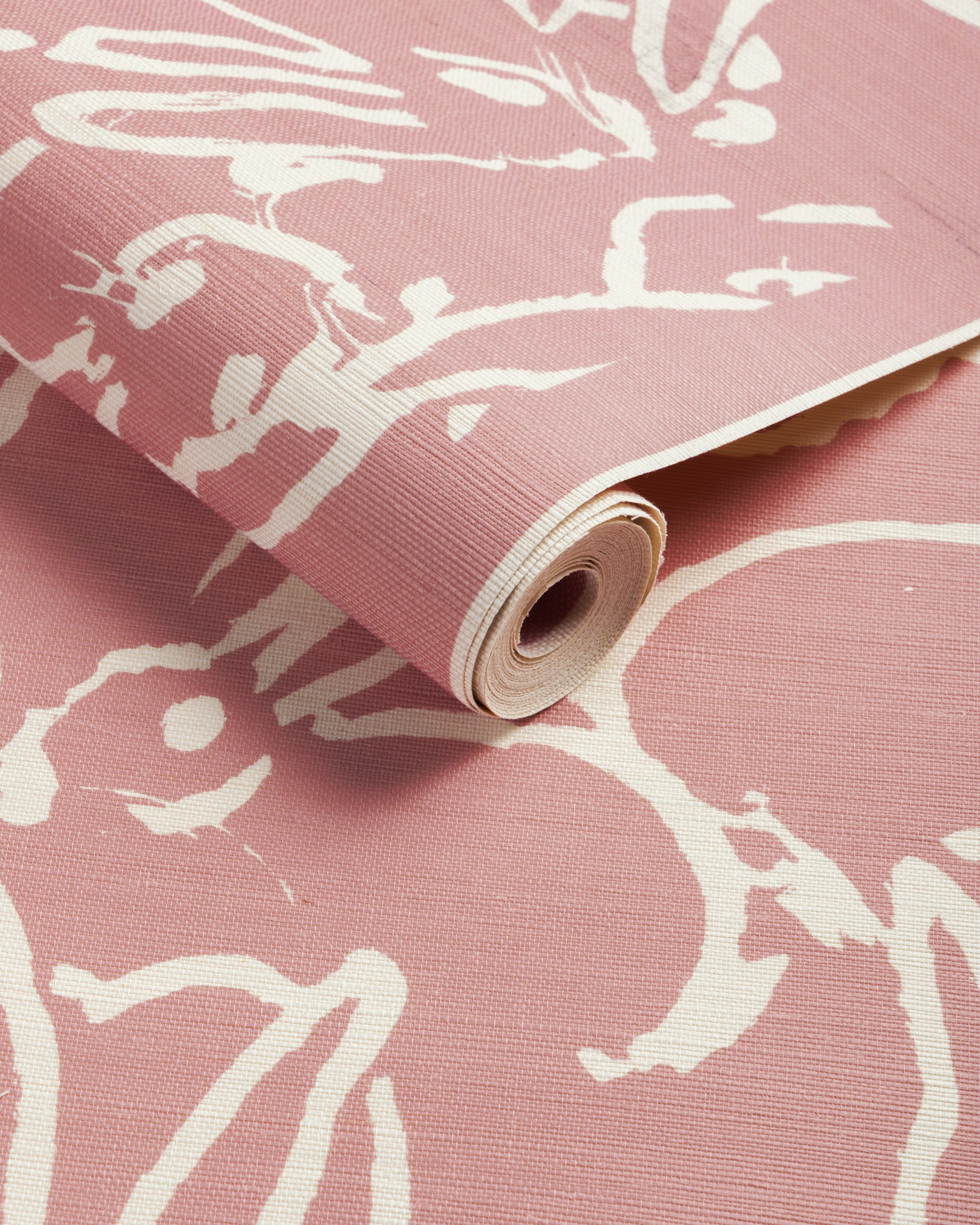 Hula Sisal Wallpaper in Bloom color - pattern number GWP-3748.7.0 - by Lee Jofa Modern in the Hunt Slonem Belle Terre collection