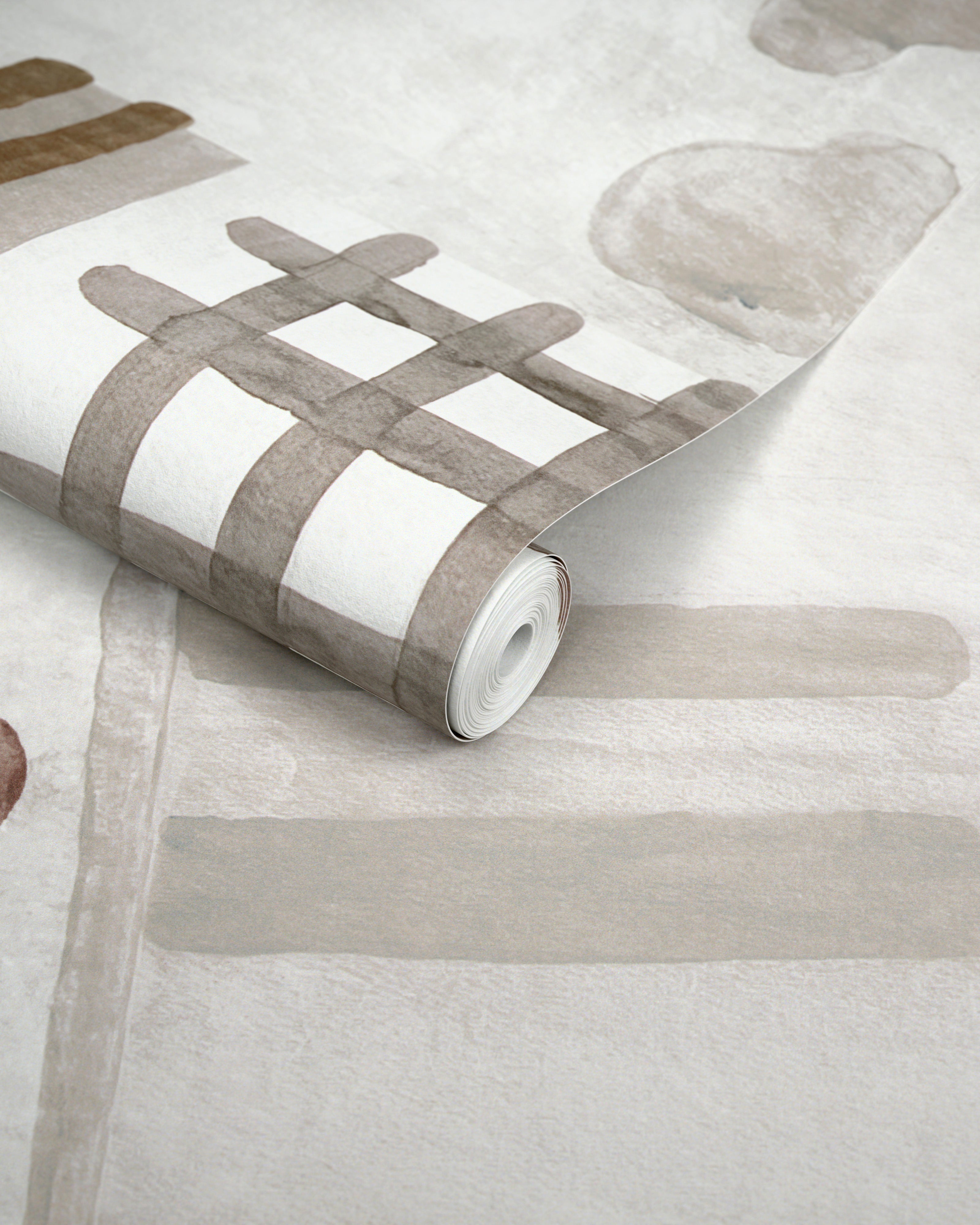 Veda Wallpaper in limestone/bark color - pattern number GWP-3753.1621.0 - by Lee Jofa Modern in the Kelly Wearstler Tela collection