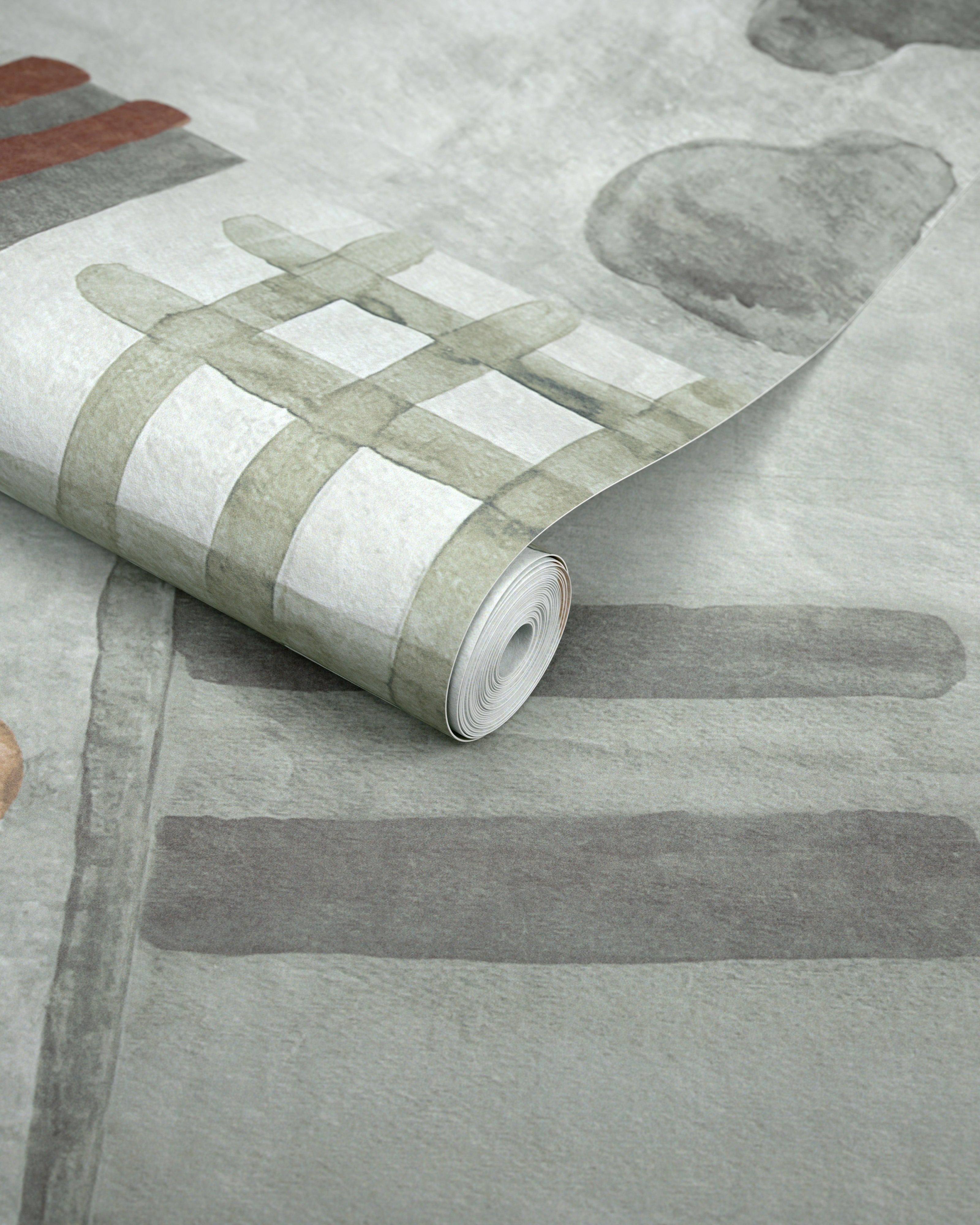 Veda Wallpaper in patina color - pattern number GWP-3753.324.0 - by Lee Jofa Modern in the Kelly Wearstler Tela collection
