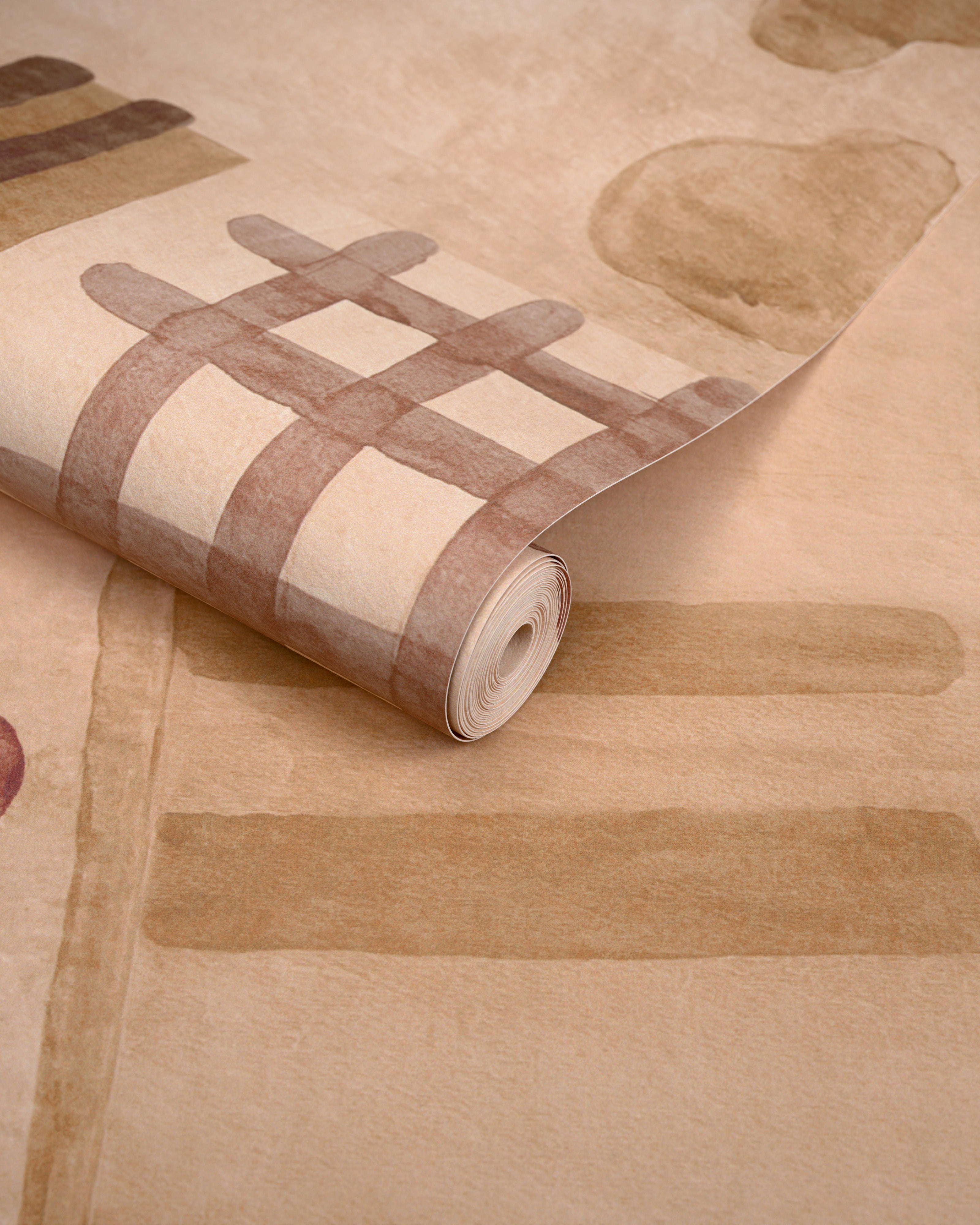 Veda Wallpaper in clay color - pattern number GWP-3753.424.0 - by Lee Jofa Modern in the Kelly Wearstler Tela collection
