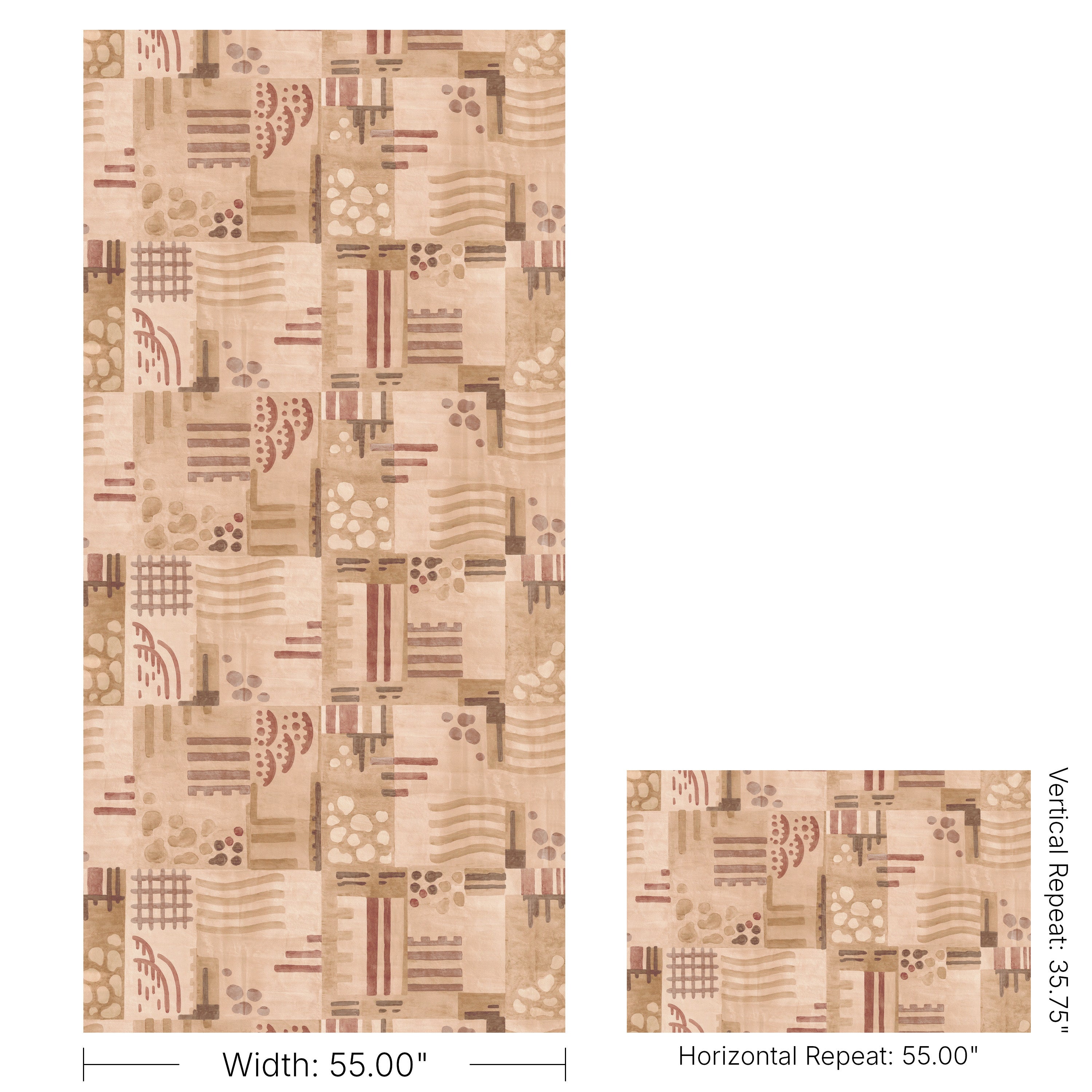 Veda Wallpaper in clay color - pattern number GWP-3753.424.0 - by Lee Jofa Modern in the Kelly Wearstler Tela collection