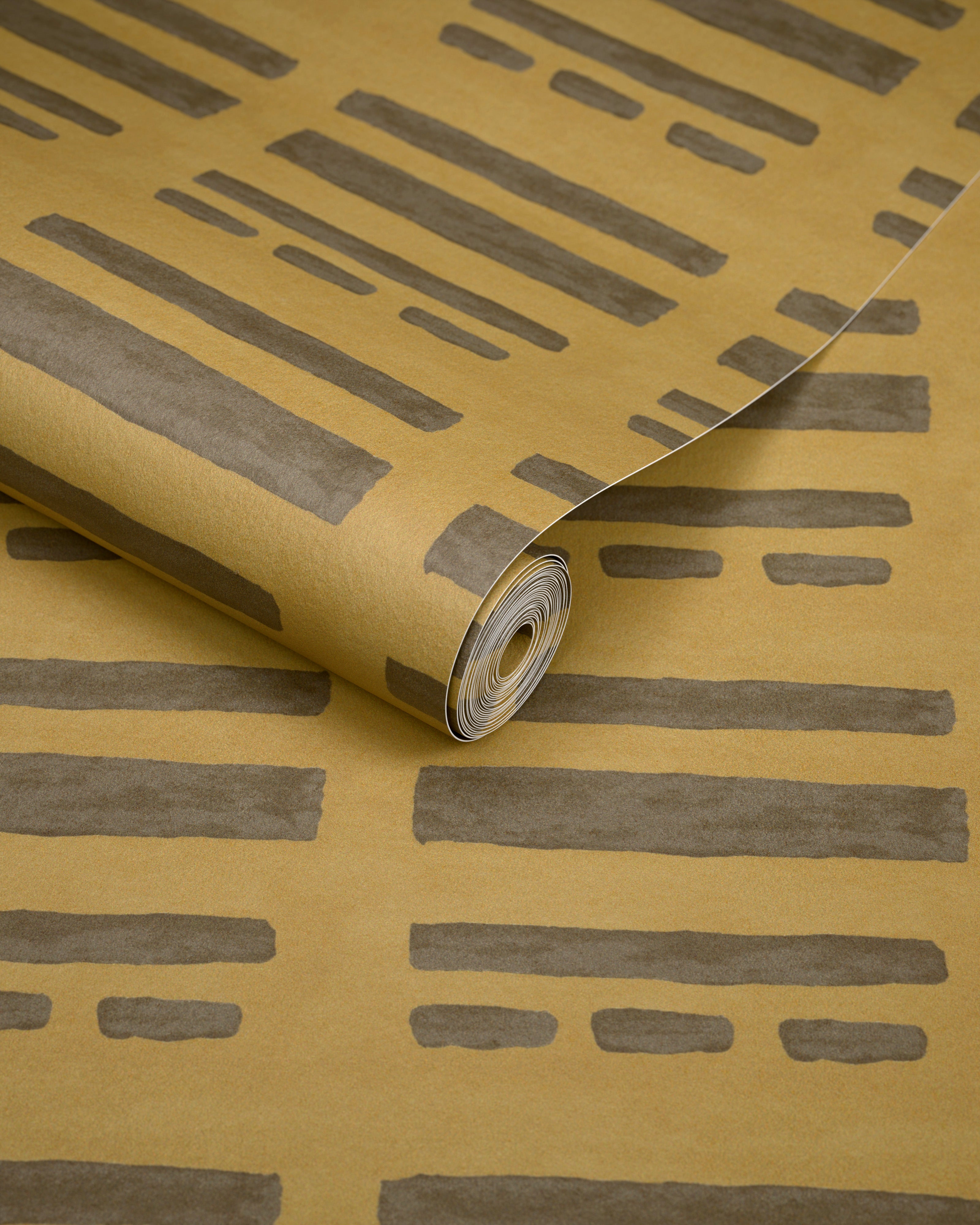 Sift Wallpaper in citron/charcoal color - pattern number GWP-3754.421.0 - by Lee Jofa Modern in the Kelly Wearstler Tela collection