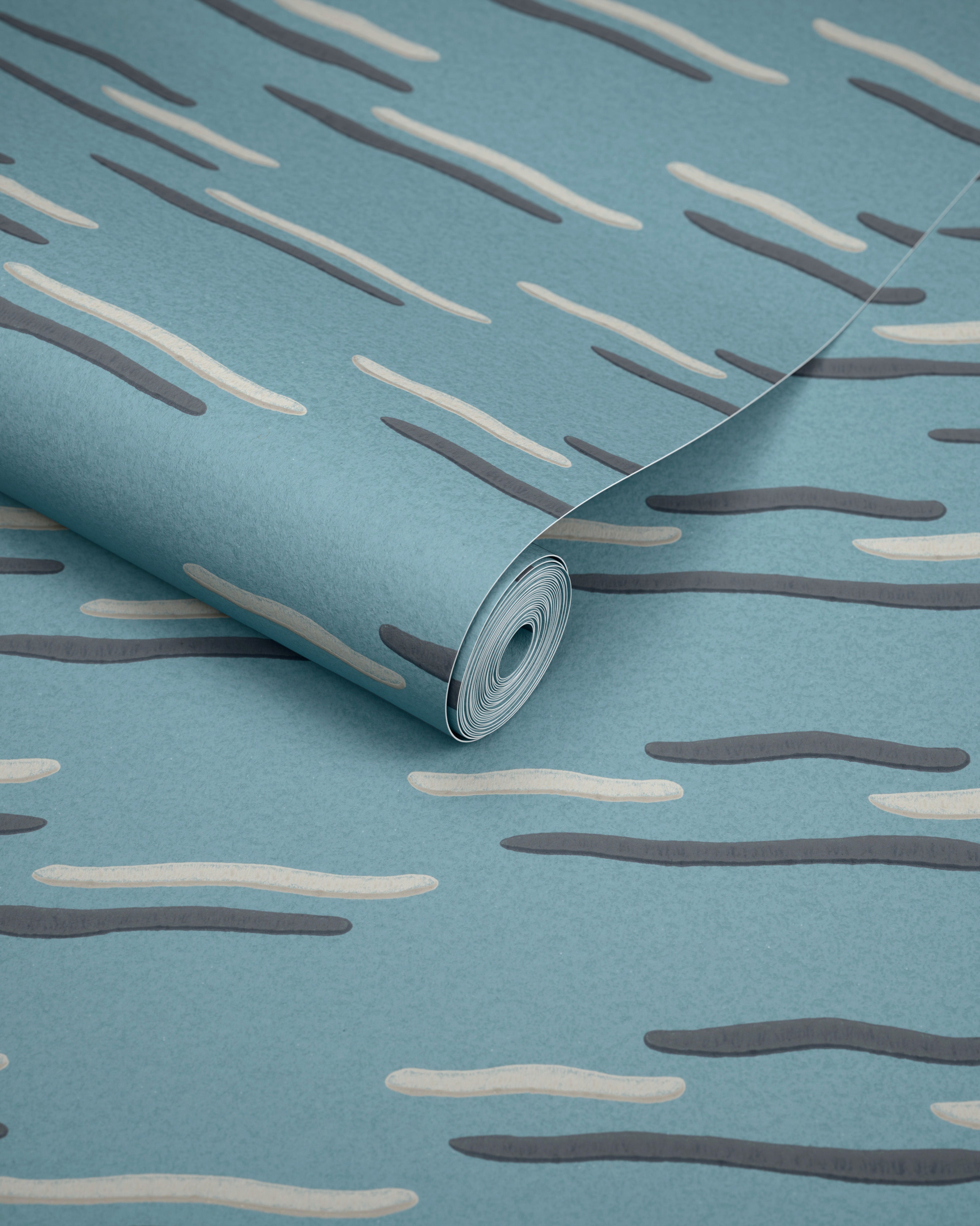 Mar Paper Wallpaper in siren color - pattern number GWP-3755.1521.0 - by Lee Jofa Modern in the Kelly Wearstler Tela collection