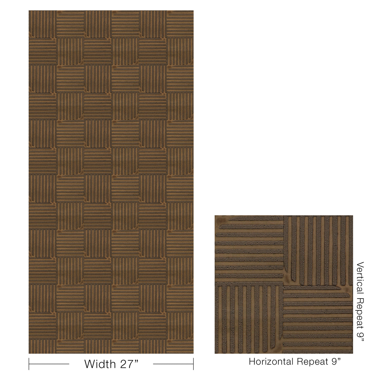 Tetra Wallpaper in Walnut color - pattern number GWP-3764.606.0 - by Lee Jofa in the Calista collection