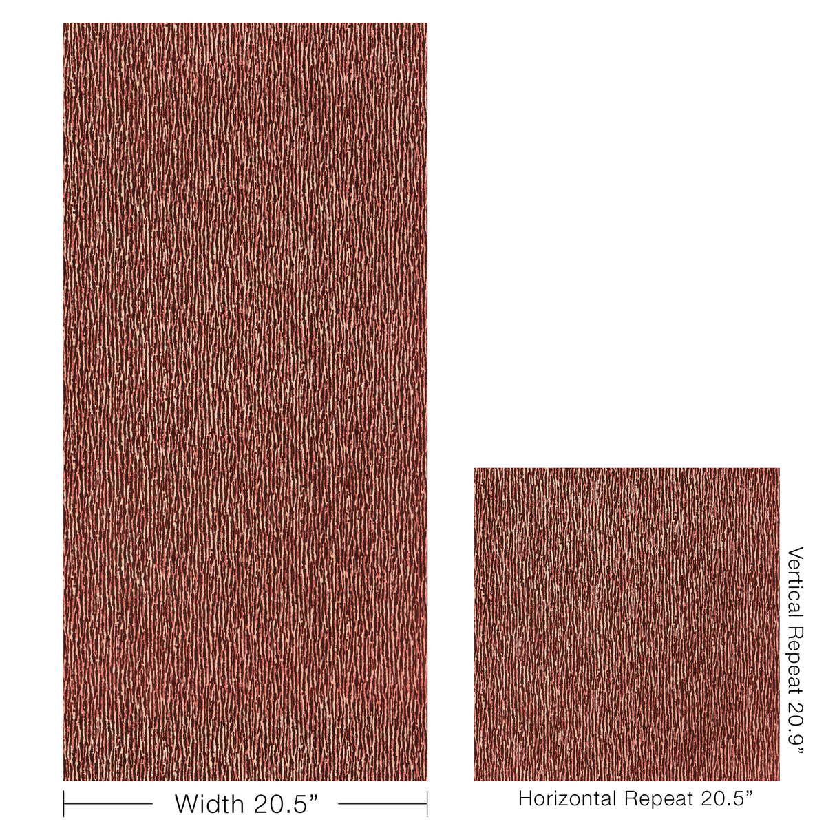 Maia Flock Wallpaper in Garnet color - pattern number GWP-3768.919.0 - by Lee Jofa in the Calista collection