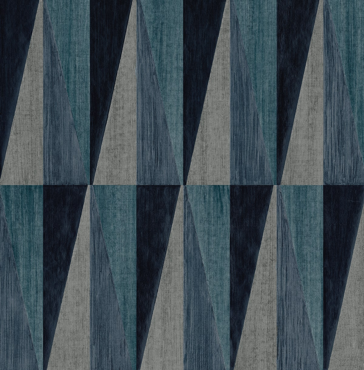 Pieced Diamonds Peel and Stick wallpaper in denim blue color - pattern number HG11502 - by NextWall in the Peel and Stick Wallpaper by Harry and Grace 4 collection