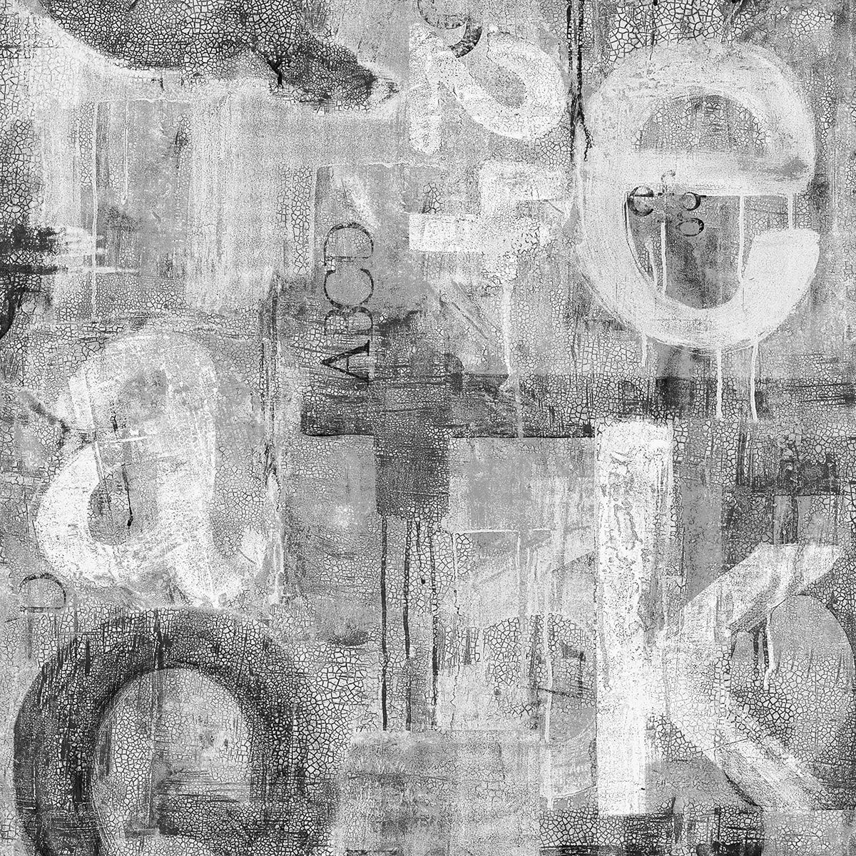 Graphic Letters Peel and Stick wallpaper in ash color - pattern number HG12000 - by NextWall in the Peel and Stick Wallpaper by Harry and Grace 4 collection