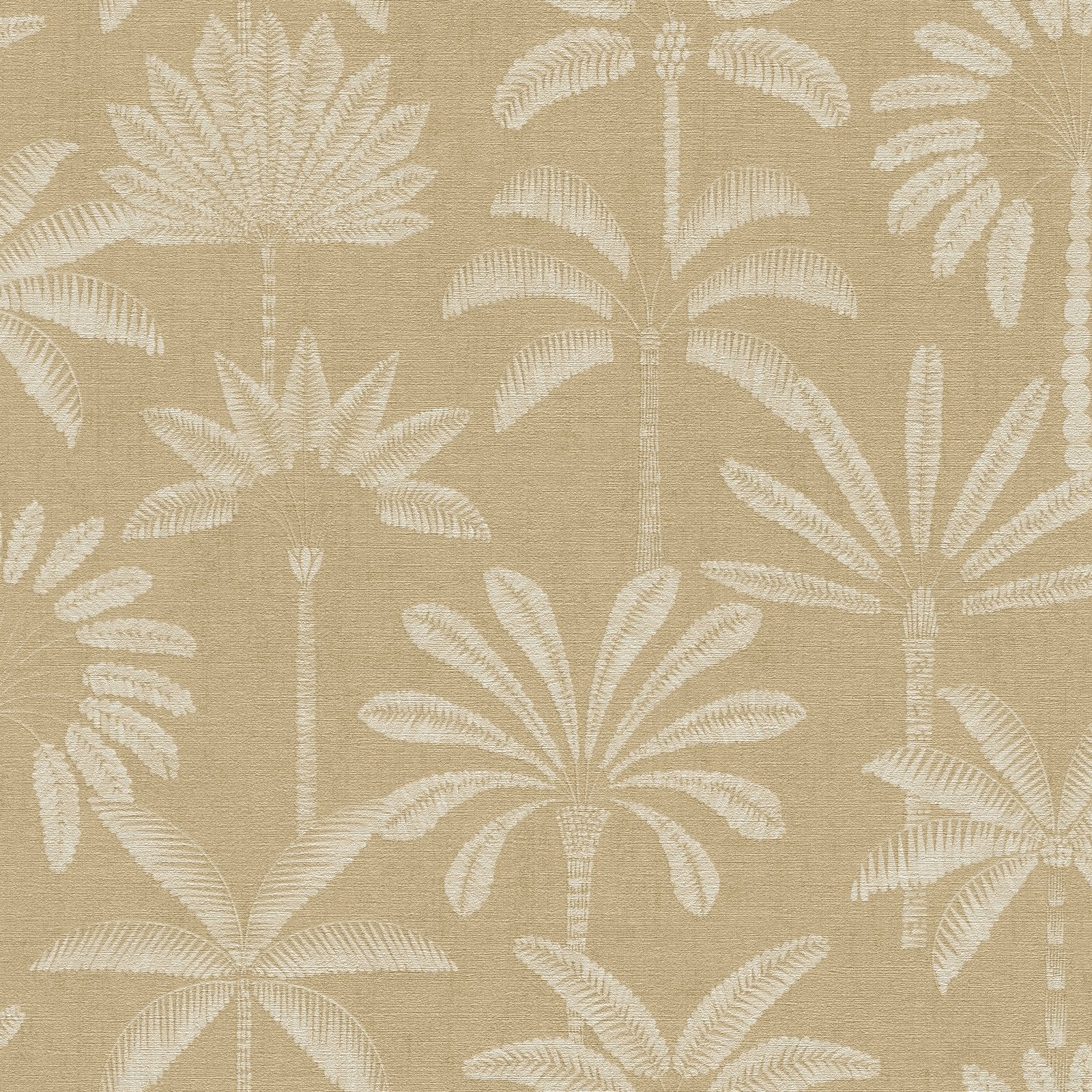 Tree Leaf Wallpaper in Yellow color - pattern number HV41089 - by Galerie in the Havana 2 collection