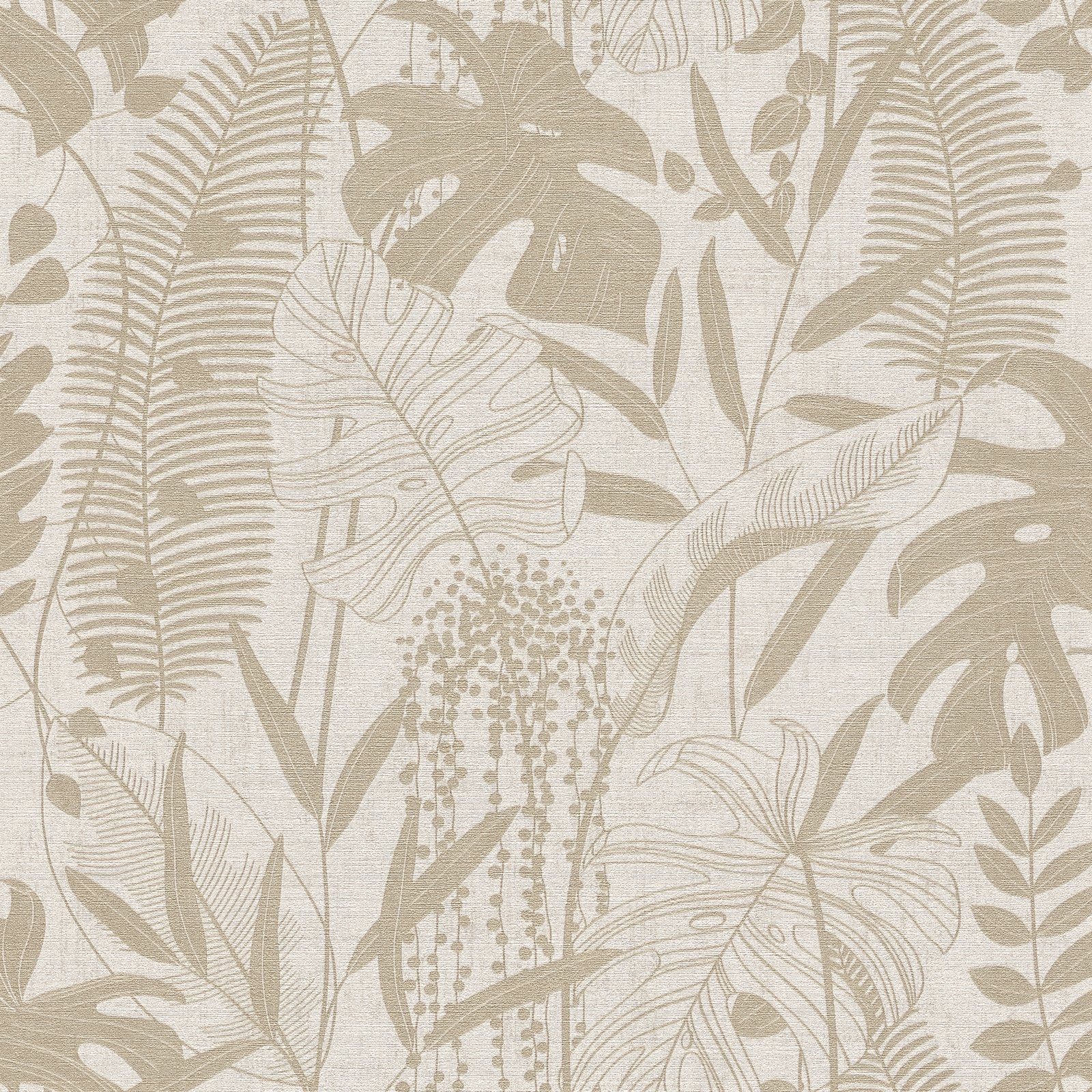 Tree Leaf Wallpaper in Beige color - pattern number HV41090 - by Galerie in the Havana 2 collection