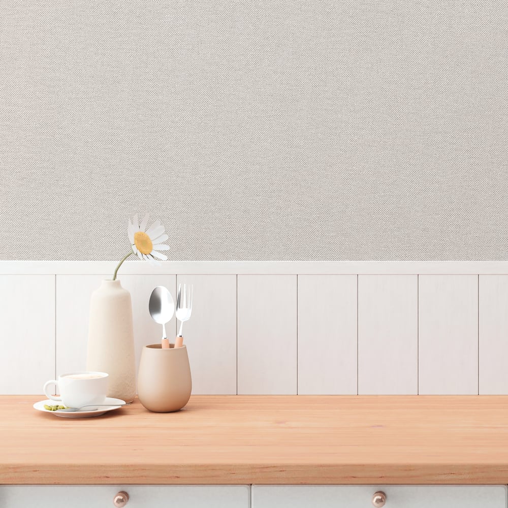 Plain Texture Wallpaper in Beige color - pattern number GG82112 - by Galerie in the Hygge Home collection