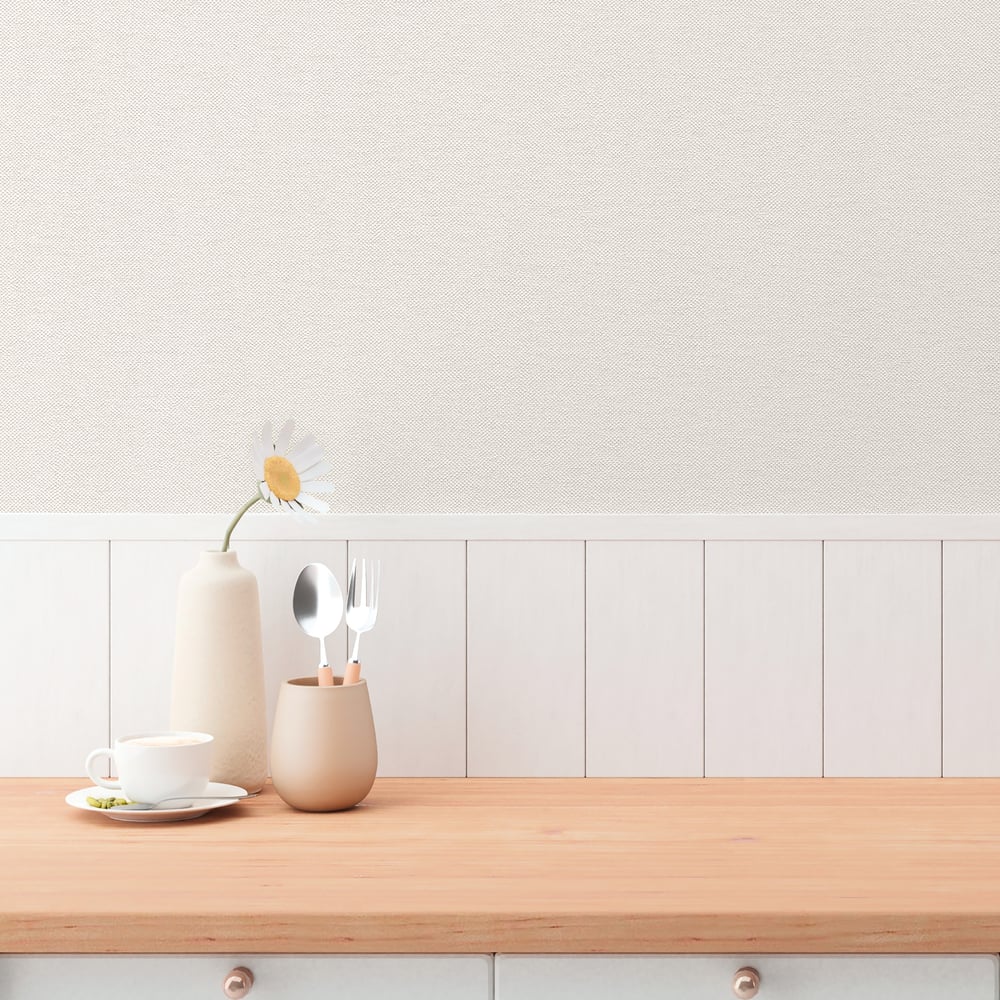 Plain Texture Wallpaper in Cream color - pattern number GG82113 - by Galerie in the Hygge Home collection