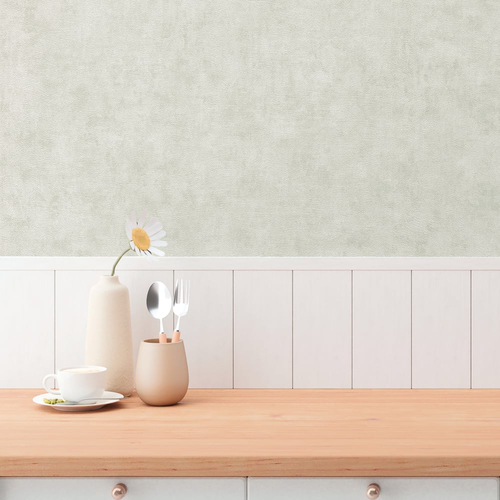 Industrial Wash Motif Wallpaper in Green color - pattern number GG82116 - by Galerie in the Hygge Home collection
