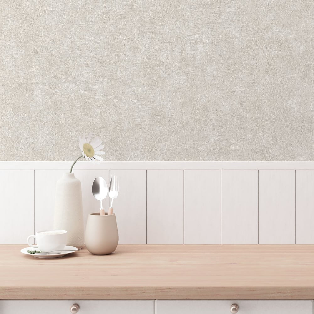 Industrial Wash Motif Wallpaper in Beige color - pattern number GG82118 - by Galerie in the Hygge Home collection