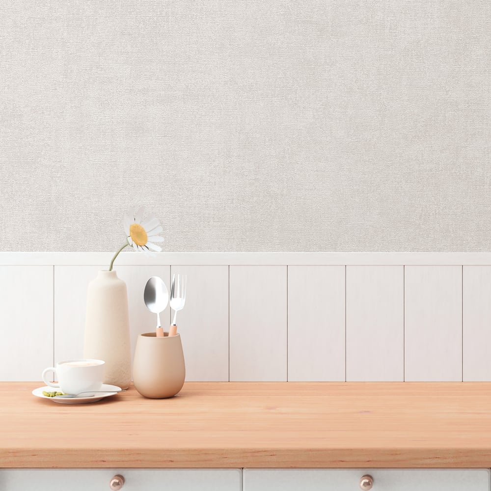 Plain Texture Wallpaper in Beige color - pattern number GG82122 - by Galerie in the Hygge Home collection