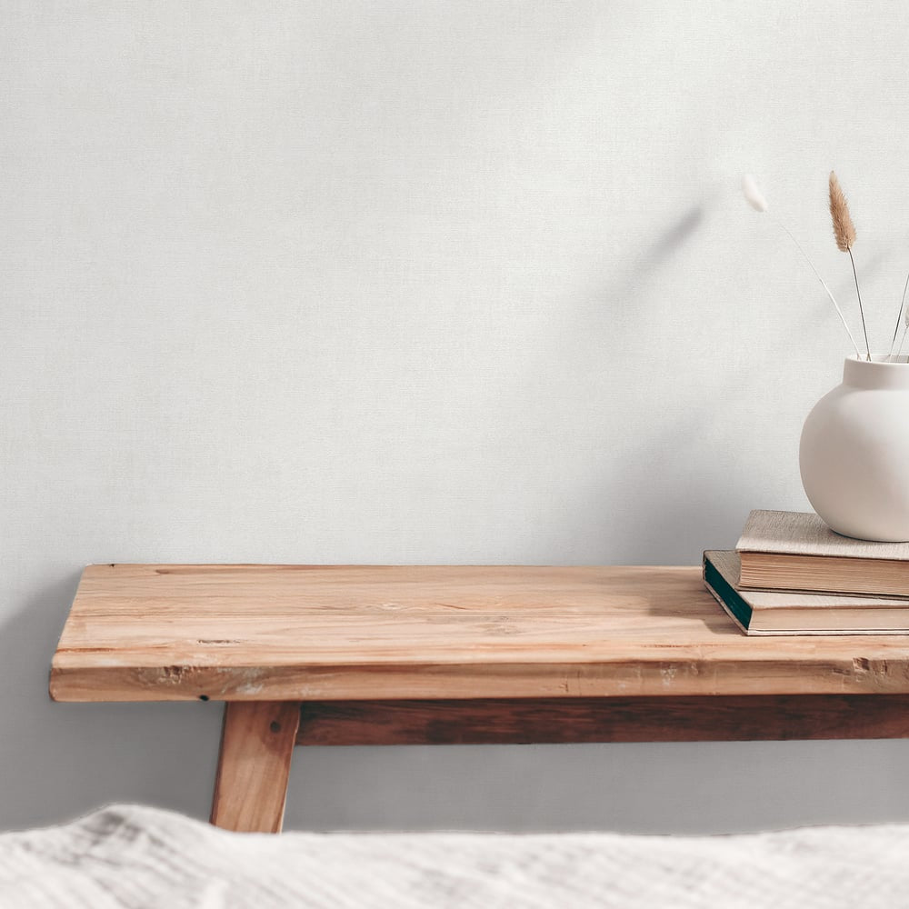 Plain Texture Wallpaper in White color - pattern number GG82124 - by Galerie in the Hygge Home collection