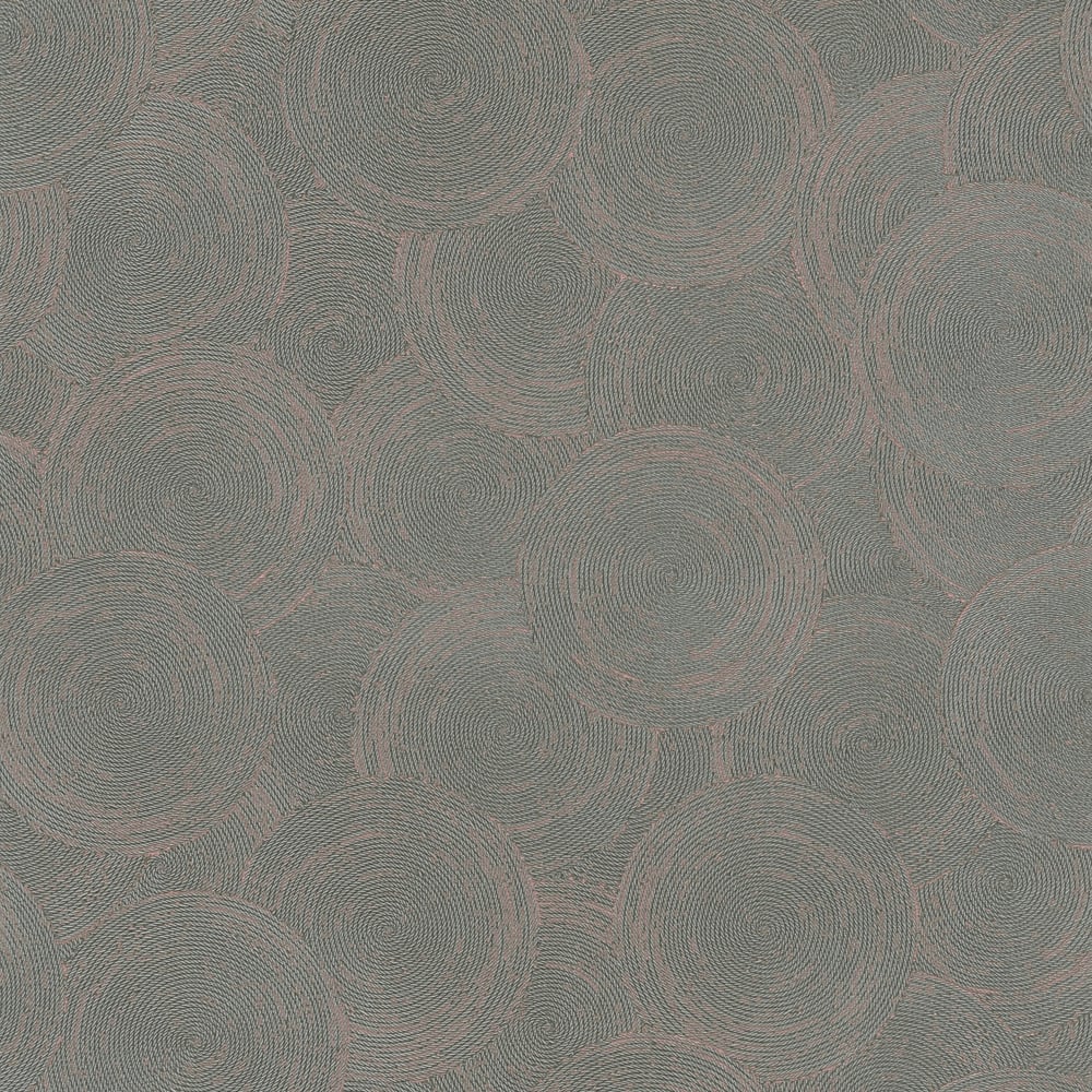 Stone Circles Motif Wallpaper in Green color - pattern number GG82130 - by Galerie in the Hygge Home collection