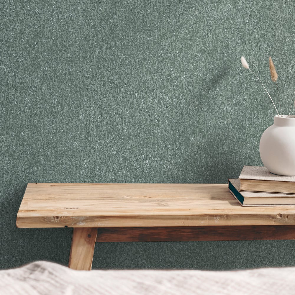 Soft Plaster Motif Wallpaper in Green color - pattern number GG82142 - by Galerie in the Hygge Home collection