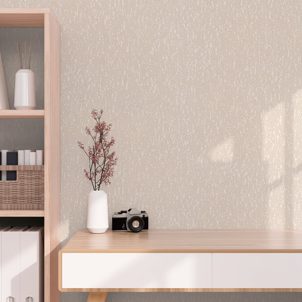 Soft Plaster Motif Wallpaper in Beige color - pattern number GG82143 - by Galerie in the Hygge Home collection