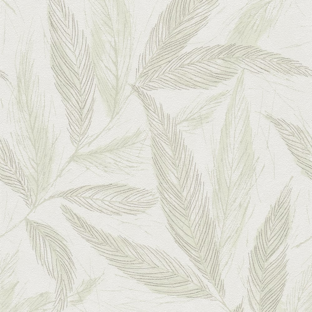 Fern Weave Motif Wallpaper in Green color - pattern number GG82146 - by Galerie in the Hygge Home collection