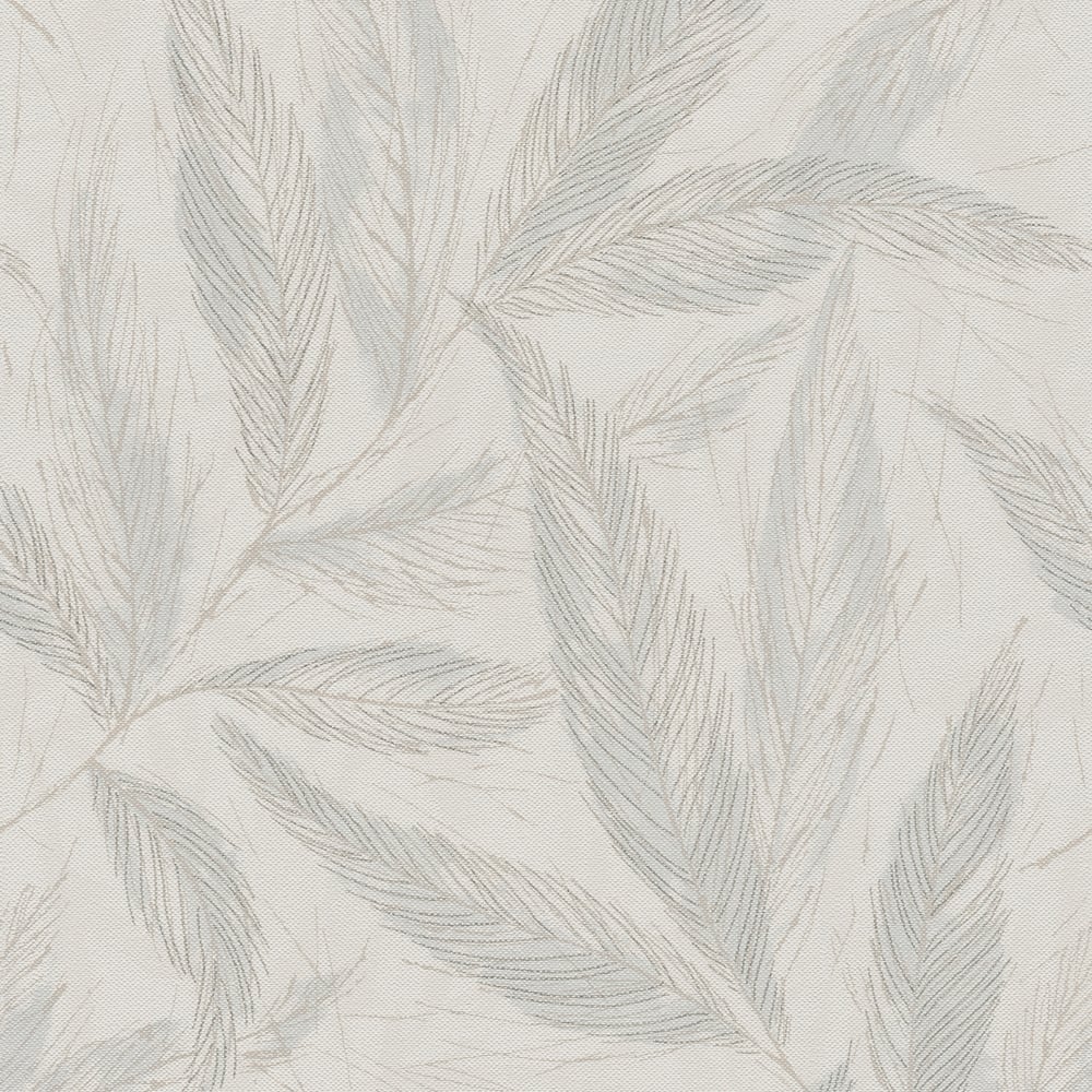 Fern Weave Motif Wallpaper in Blue color - pattern number GG82148 - by Galerie in the Hygge Home collection