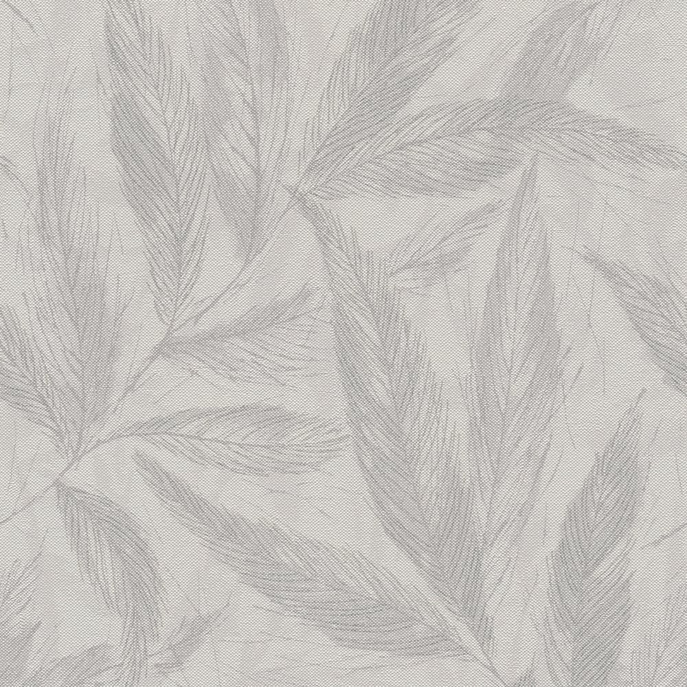 Fern Weave Motif Wallpaper in Silver Grey color - pattern number GG82149 - by Galerie in the Hygge Home collection