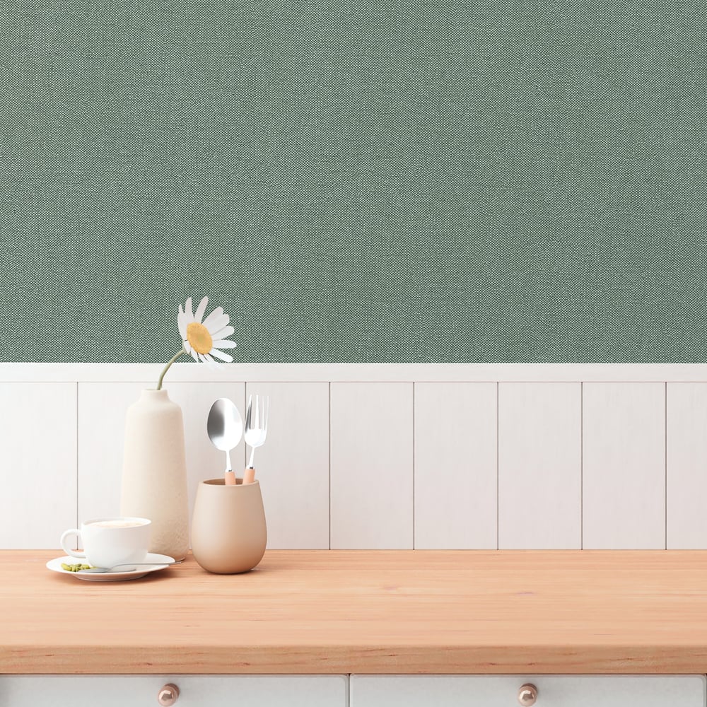 Plain Texture Wallpaper in Green color - pattern number GG82154 - by Galerie in the Hygge Home collection