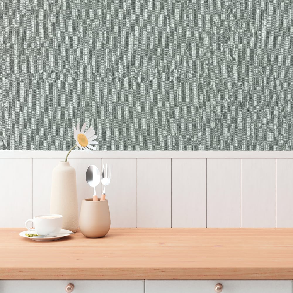Plain Texture Wallpaper in Green color - pattern number GG82155 - by Galerie in the Hygge Home collection