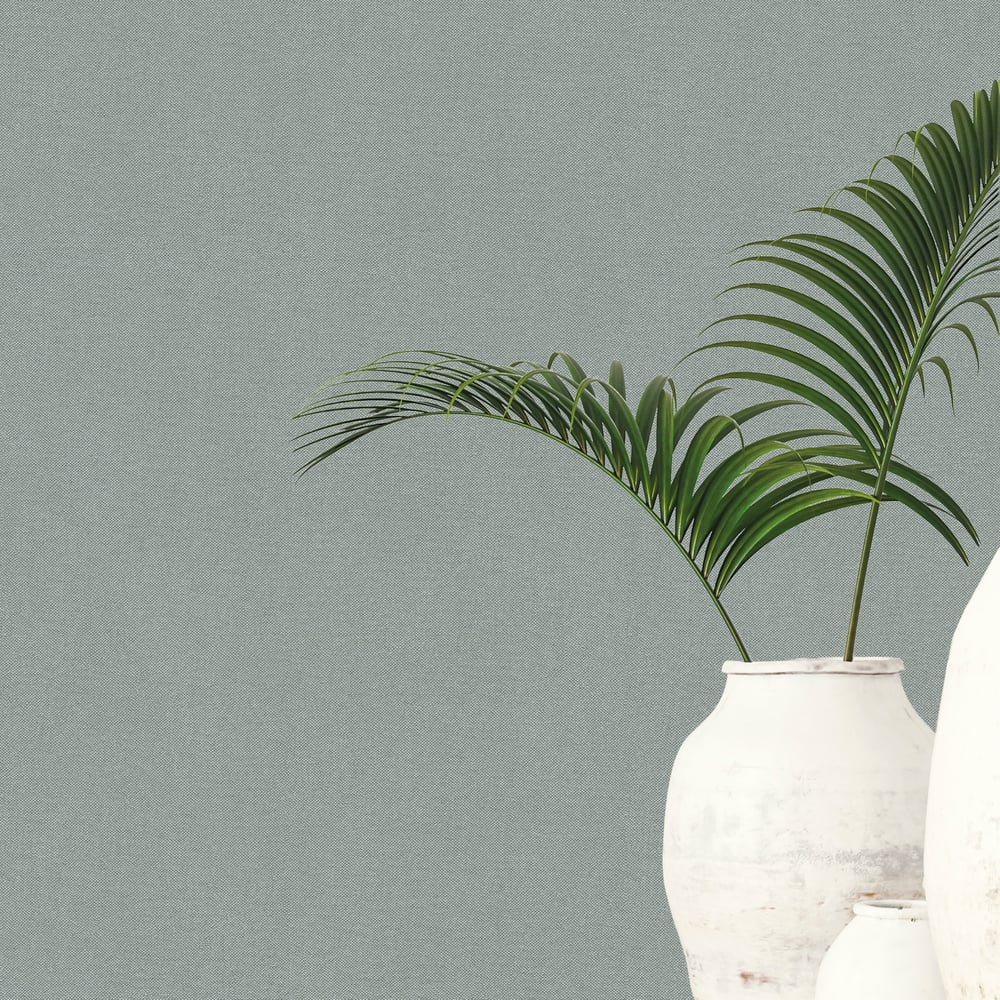 Plain Texture Wallpaper in Green color - pattern number GG82155 - by Galerie in the Hygge Home collection
