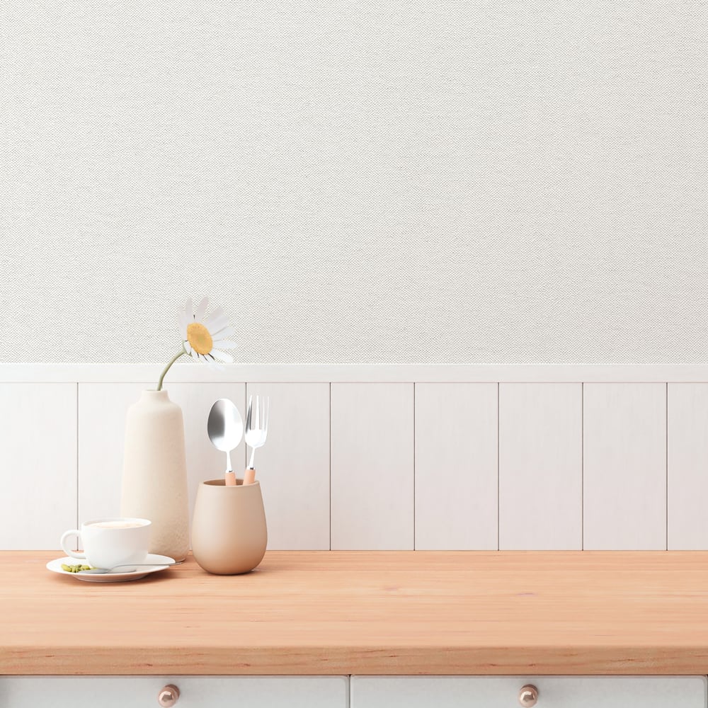 Plain Texture Wallpaper in Cream color - pattern number GG82161 - by Galerie in the Hygge Home collection
