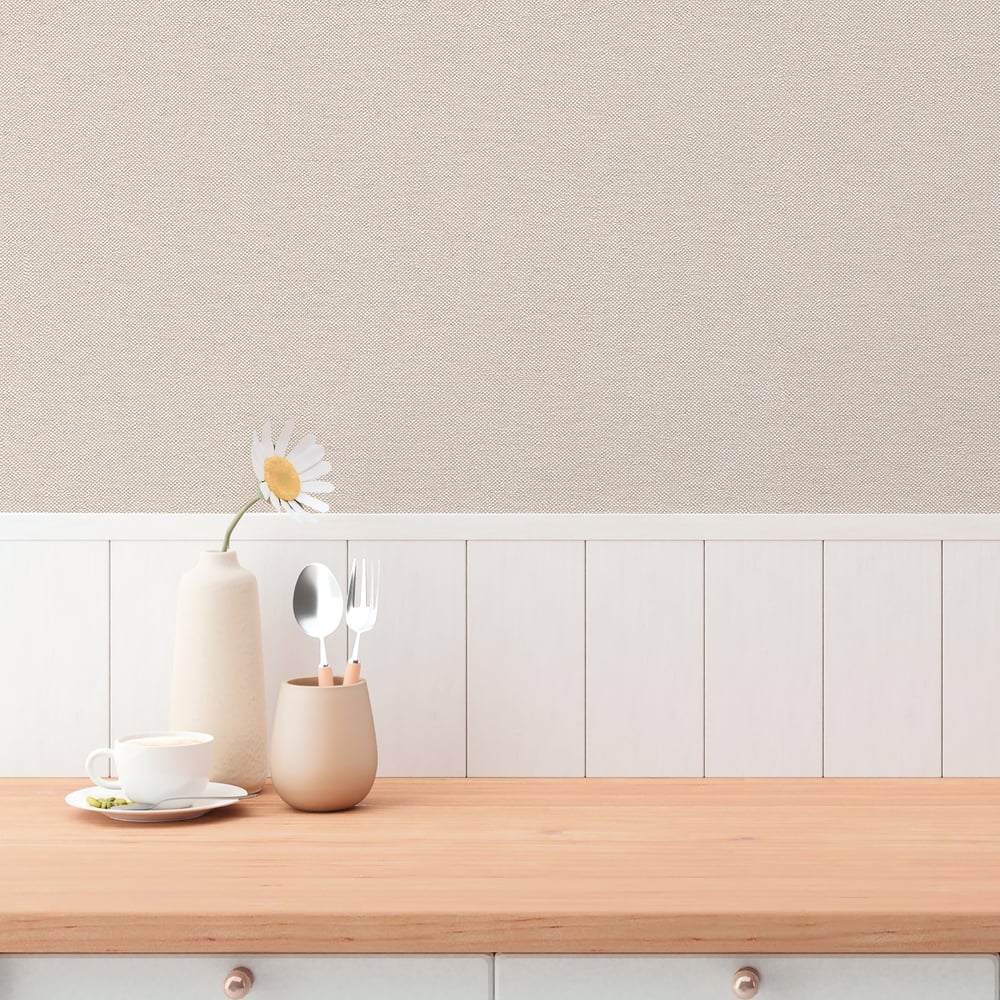 Plain Texture Wallpaper in Beige color - pattern number GG82163 - by Galerie in the Hygge Home collection