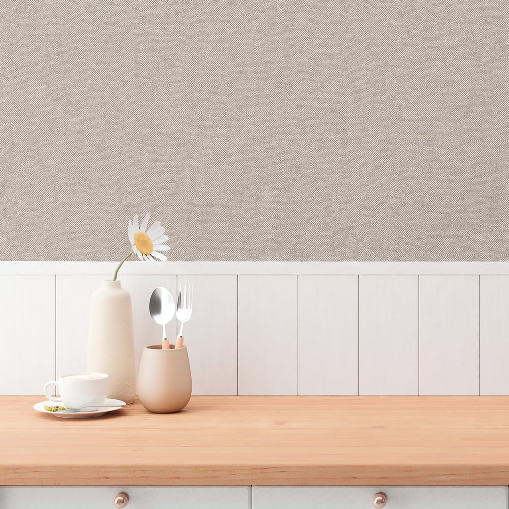 Plain Texture Wallpaper in Beige color - pattern number GG82168 - by Galerie in the Hygge Home collection