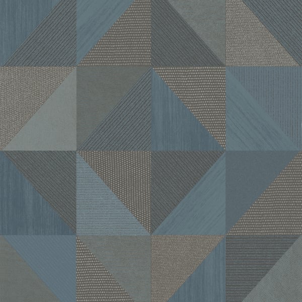 Geometrico Congo wallpaper in blue color - pattern number IT32417 - by Galerie in the Italian Textures 4 collection