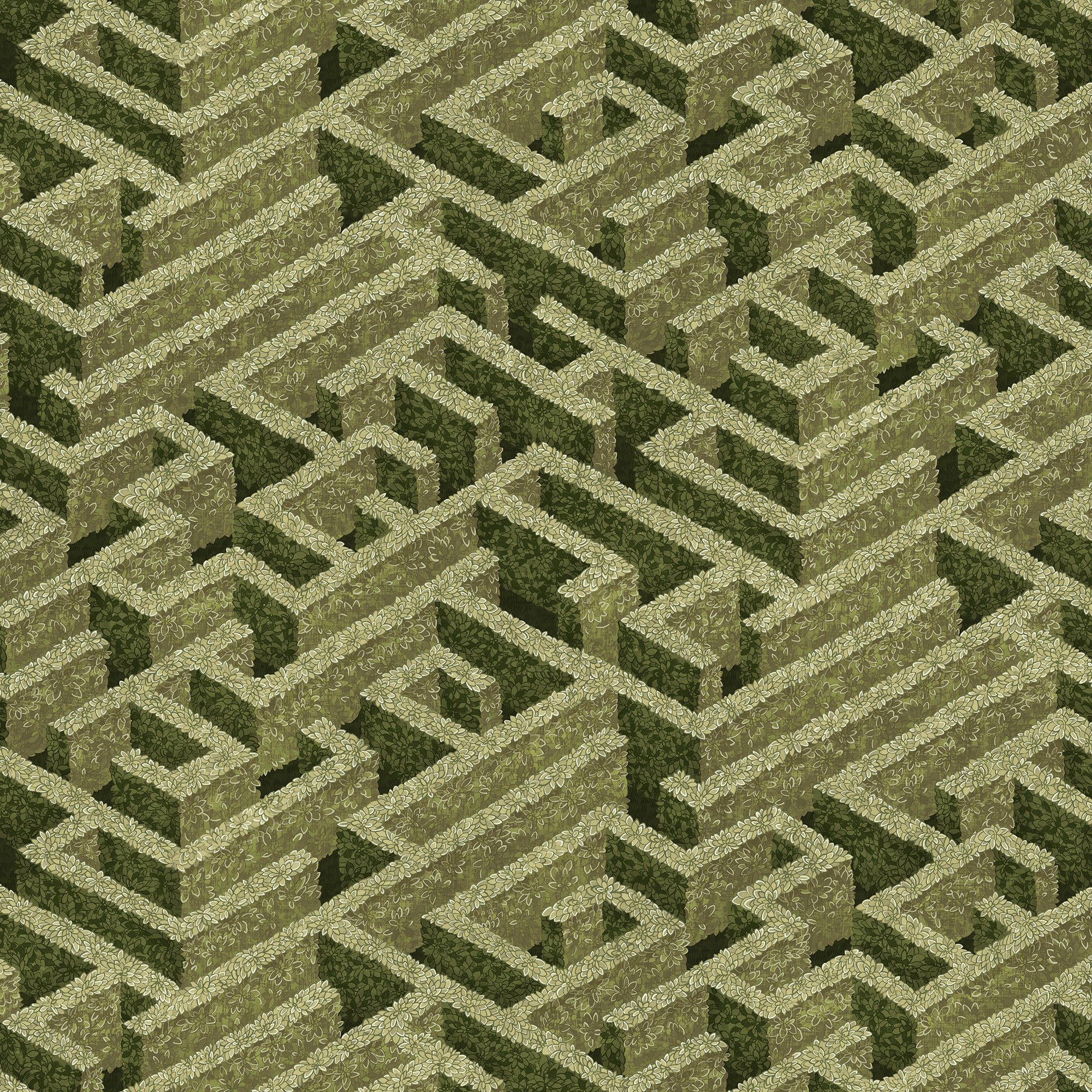 Labyrinth Wallpaper in olive color - pattern number JMW1007.01.0 - by Kravet in the Josephine Munsey Portfolio I collection
