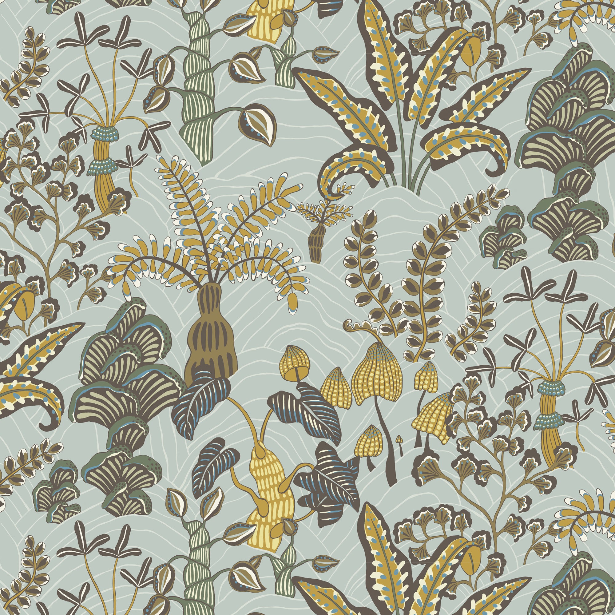 Woodland Floor Wallpaper in celadon & lemon color - pattern number JMW1012.01.0 - by Kravet in the Josephine Munsey Portfolio I collection