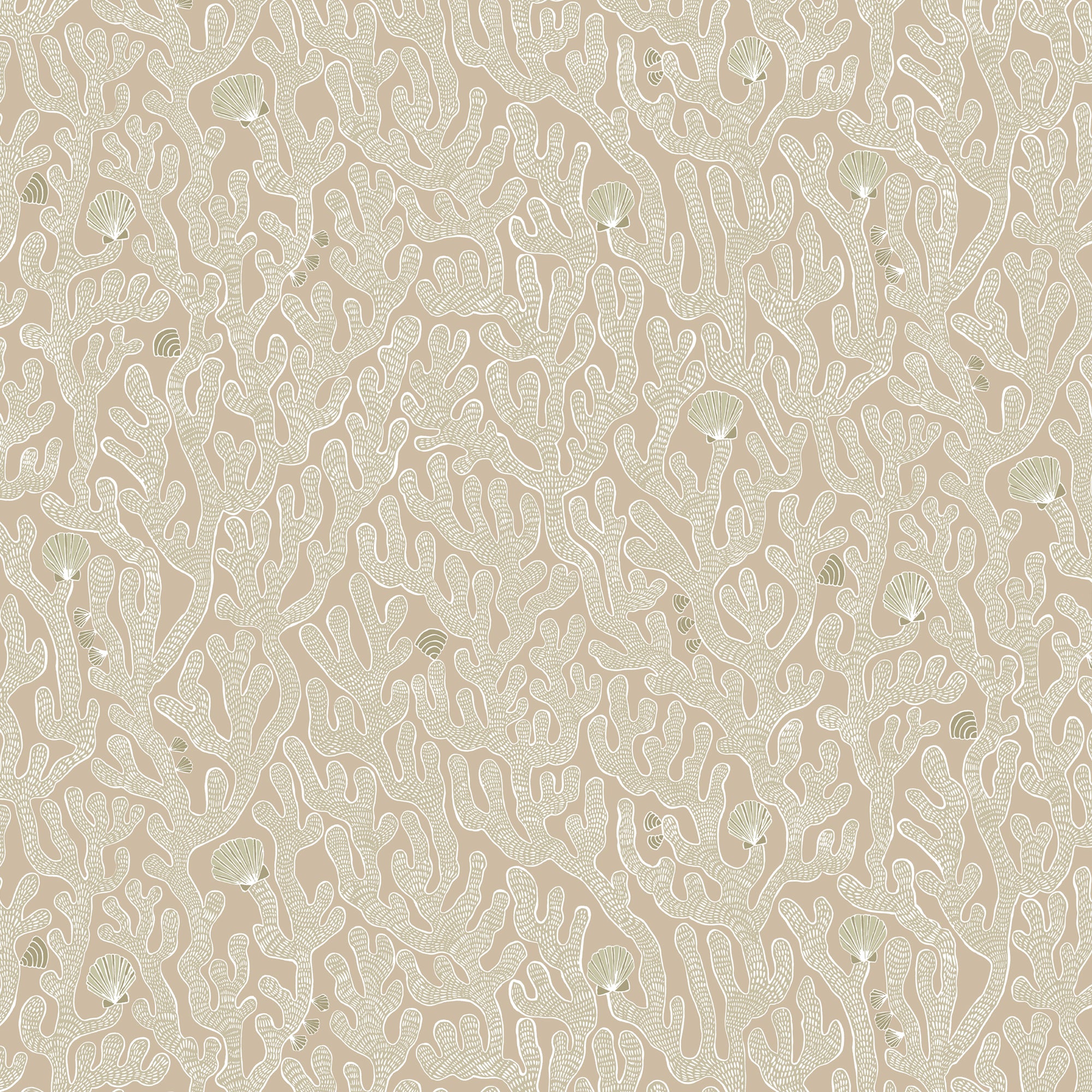 Coral Wallpaper in edge sand color - pattern number JMW1016.11.0 - by Kravet in the Josephine Munsey Portfolio II collection