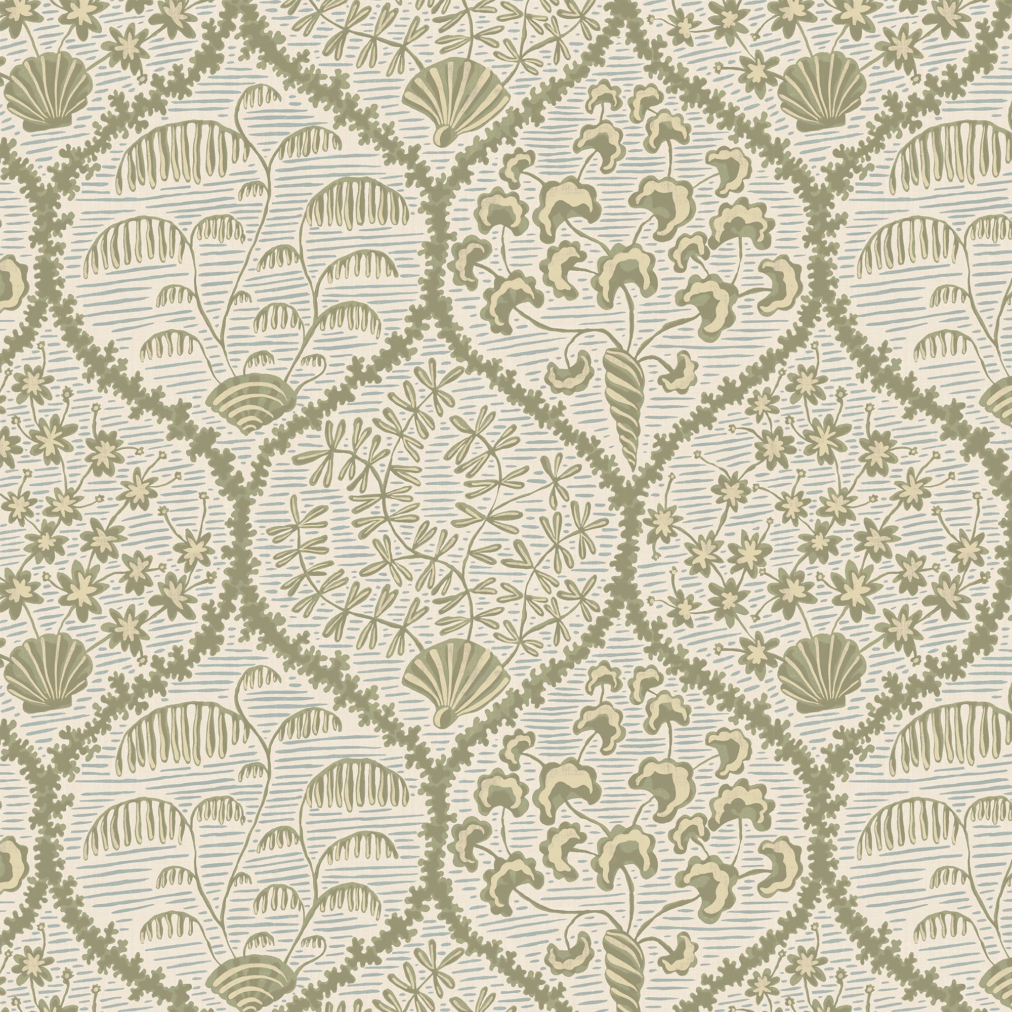 Sowerby Wallpaper in soft olive and shortwood color - pattern number JMW1029.01.0 - by Kravet in the Josephine Munsey Maitland collection