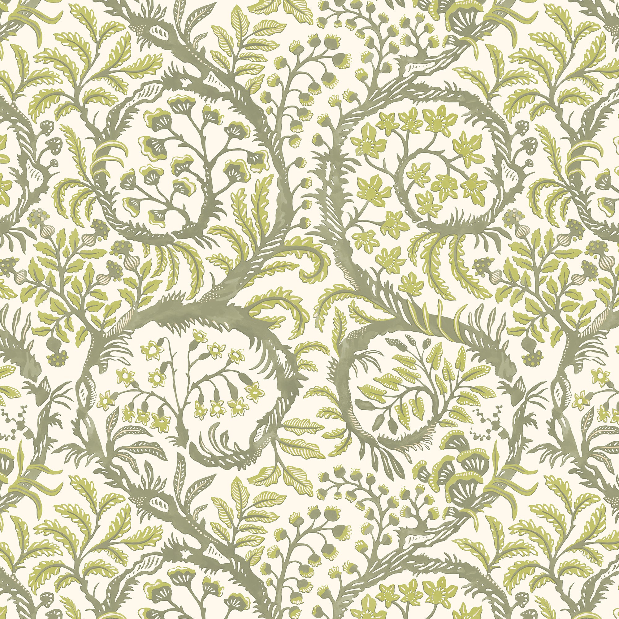 Butterrow Wallpaper in green color - pattern number JMW1031.21.0 - by Kravet in the Josephine Munsey Maitland collection
