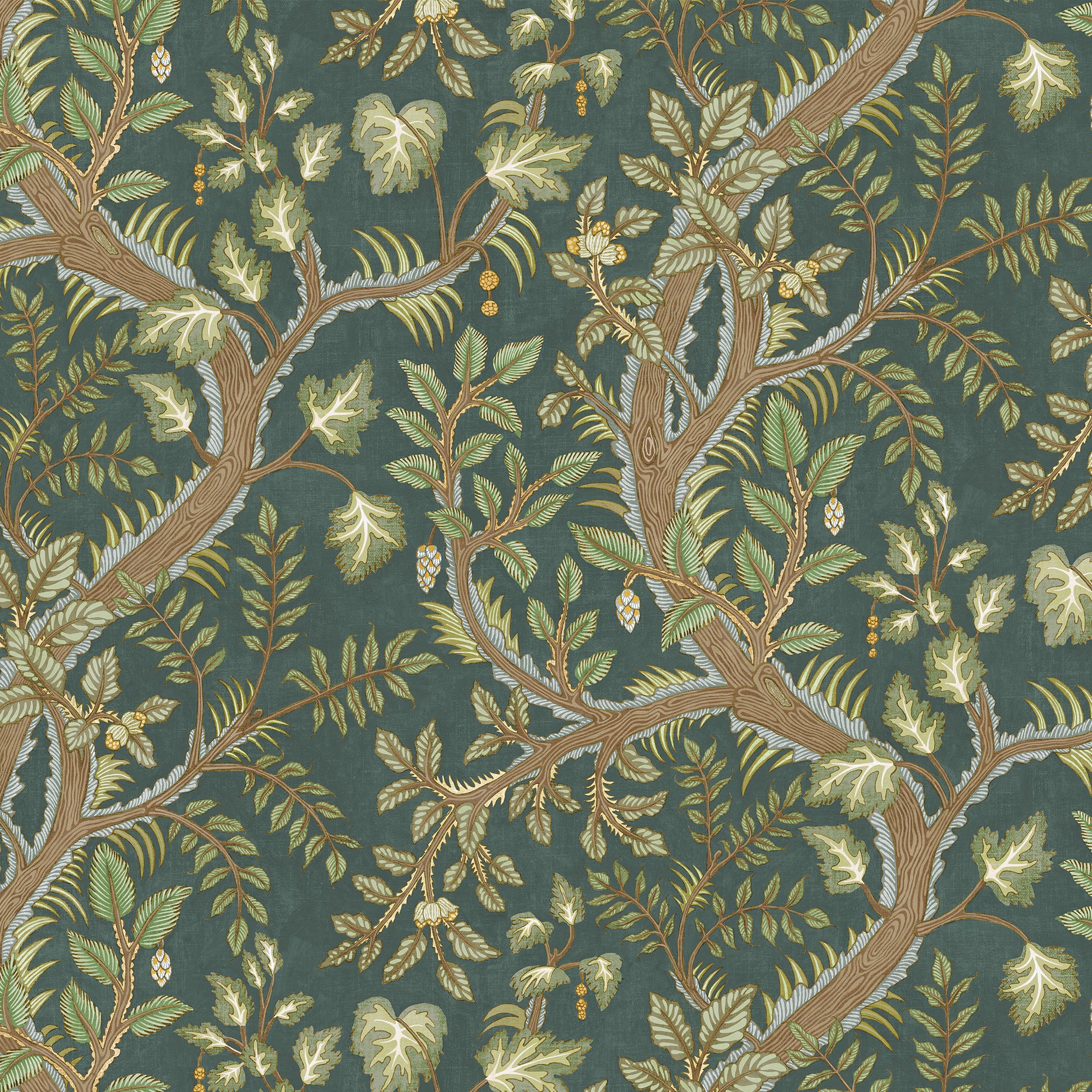 Hedgerow Wallpaper in teal color - pattern number JMW1036.01.0 - by Kravet in the Josephine Munsey Juniper collection