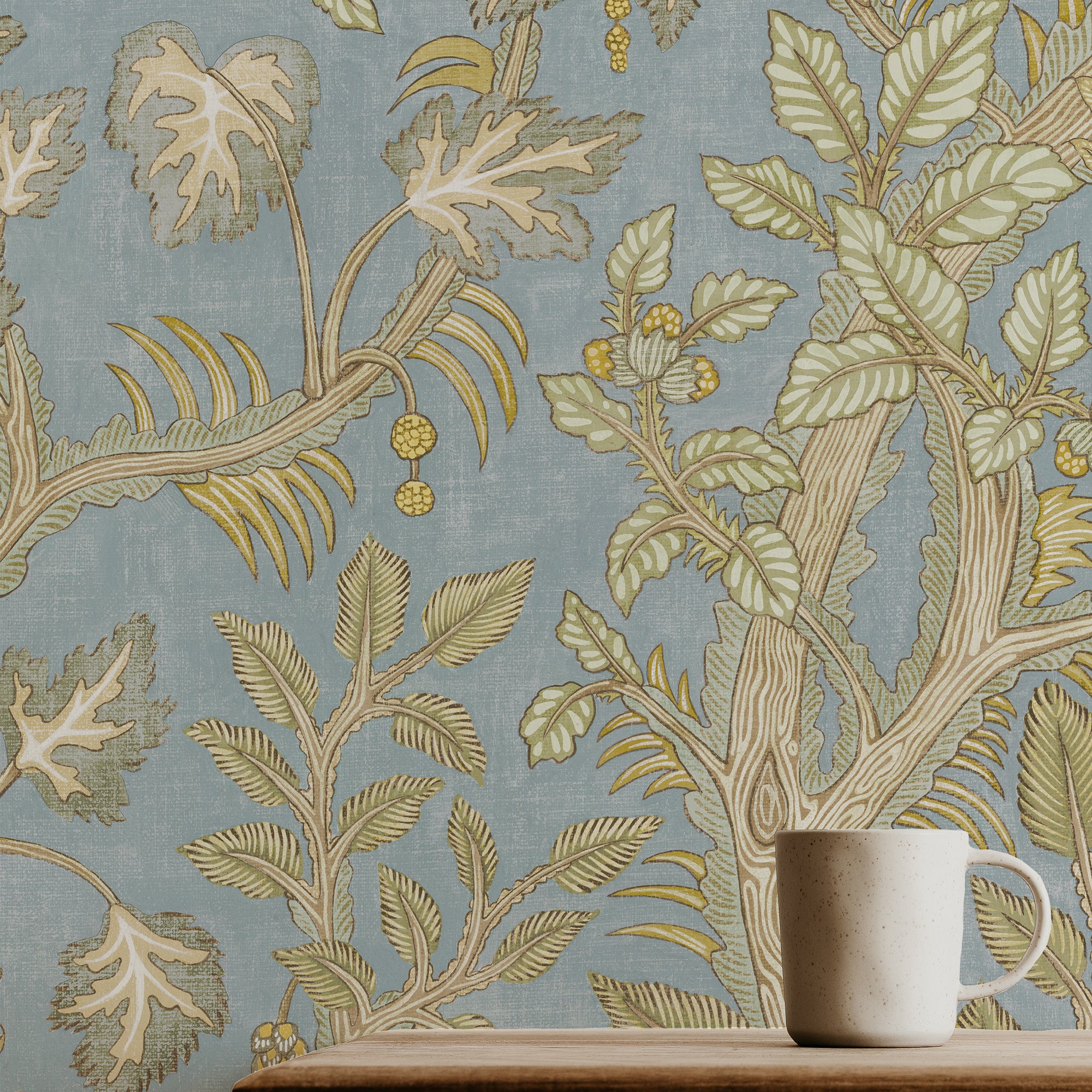 Hedgerow Wallpaper in light blue color - pattern number JMW1036.11.0 - by Kravet in the Josephine Munsey Juniper collection