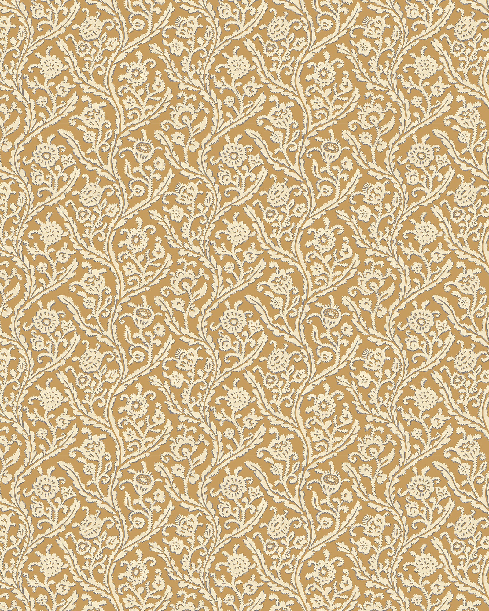Letti Wallpaper in mustard and yellow color - pattern number JMW1044.31.0 - by Kravet in the Josephine Munsey Alma collection