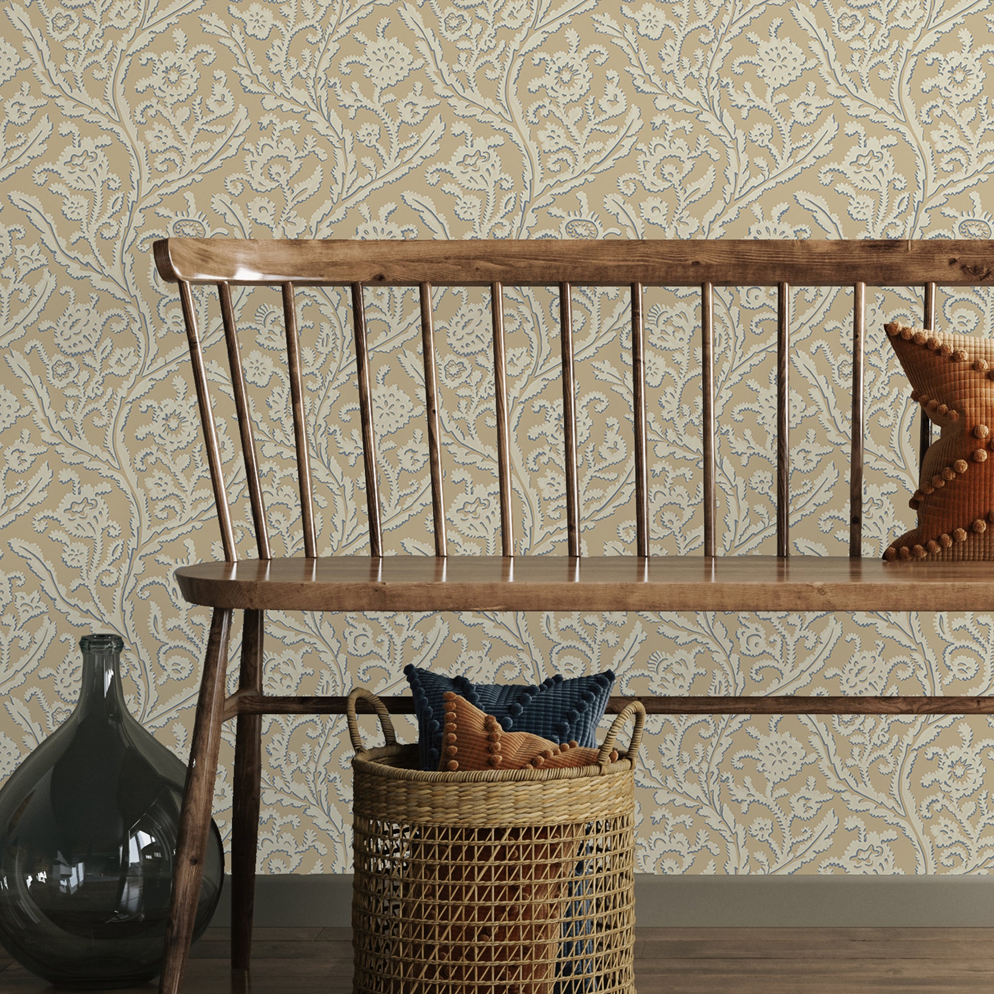 Letti Wallpaper in sand color - pattern number JMW1044.41.0 - by Kravet in the Josephine Munsey Alma collection